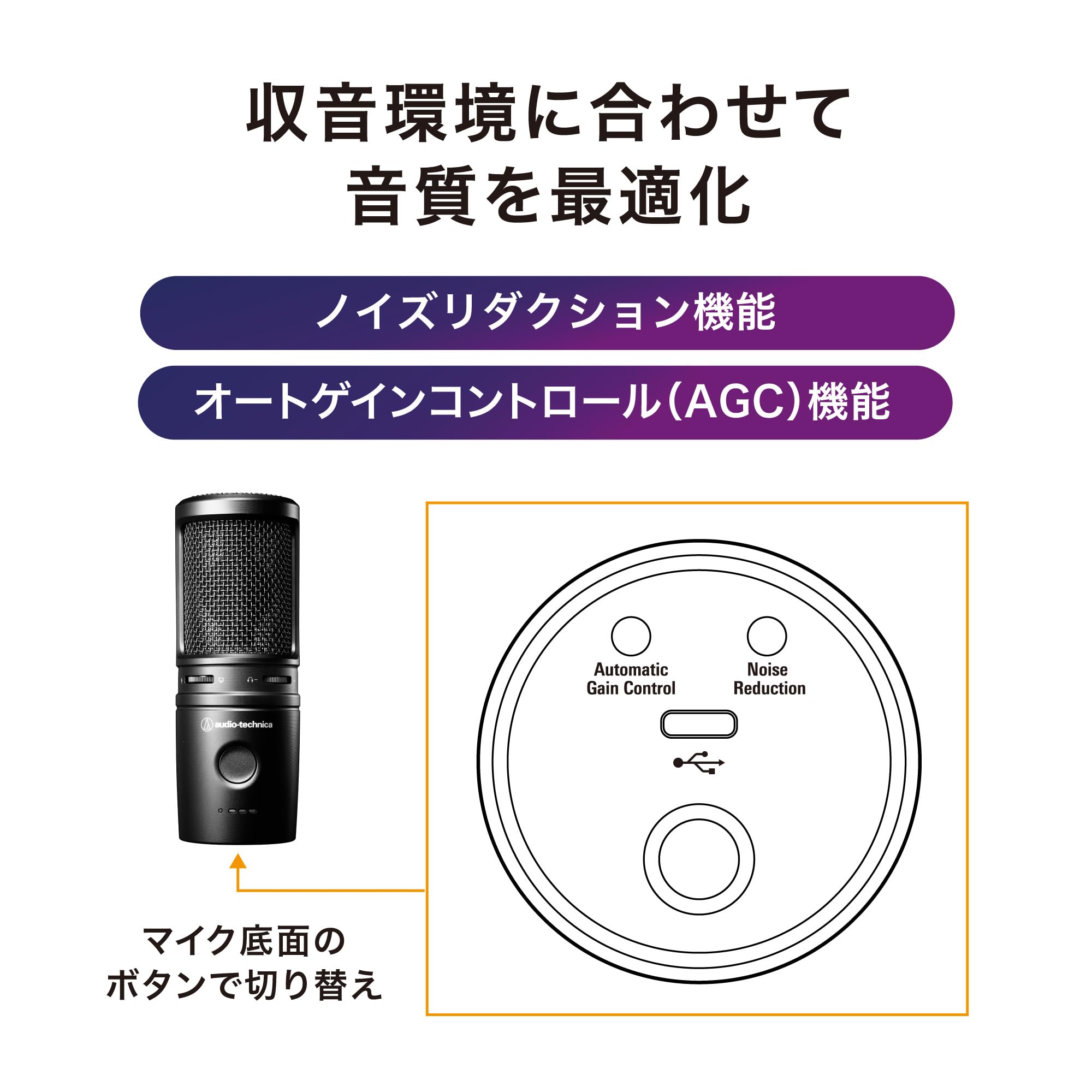 오디오테크니카 AT2020USB-XP USB 콘덴서 마이크 이미지 3