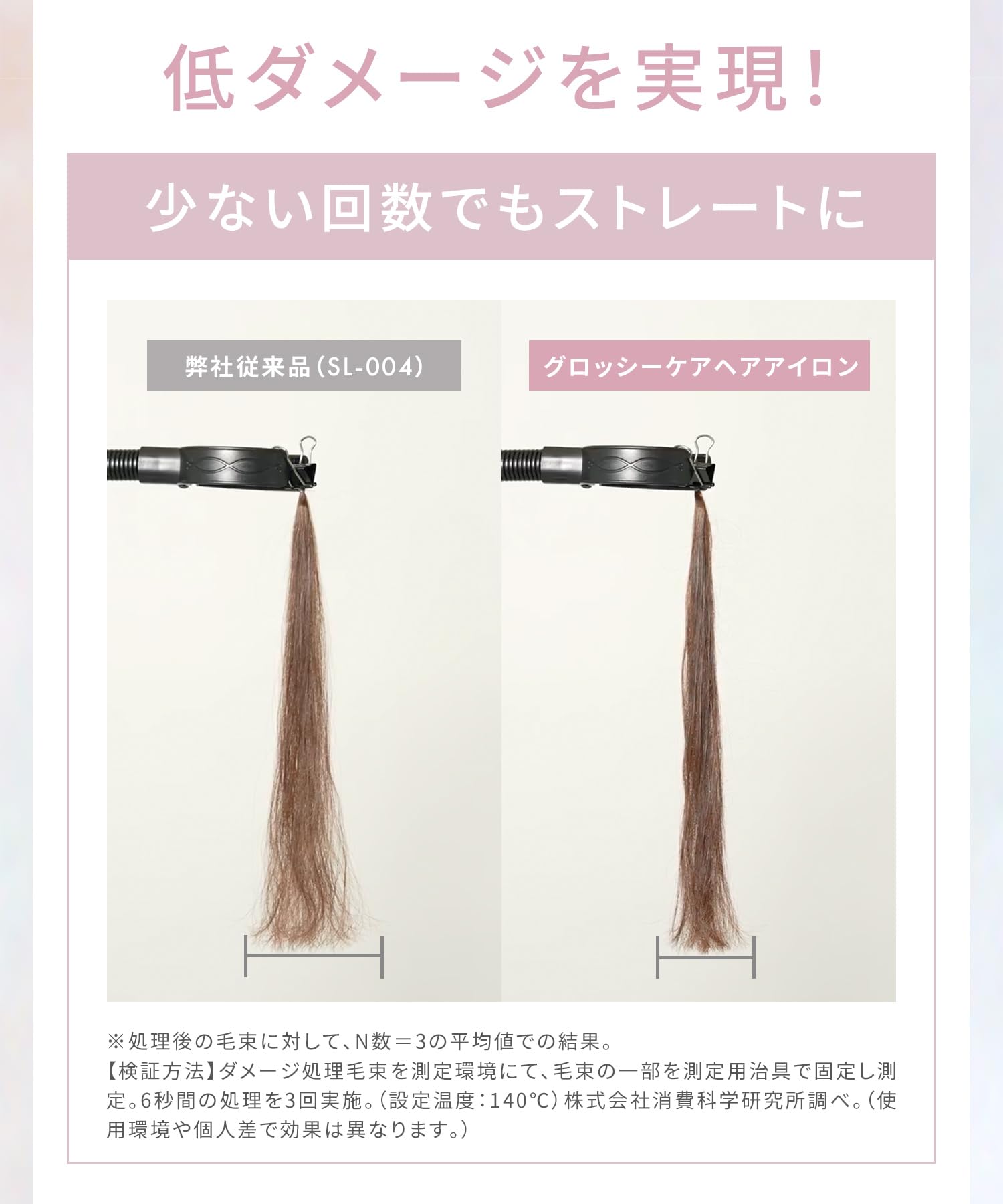 살로니아 글로시케어 스트레이트 아이론 화이트 24mm 윤기 나는 머릿결 모델 이미지 9