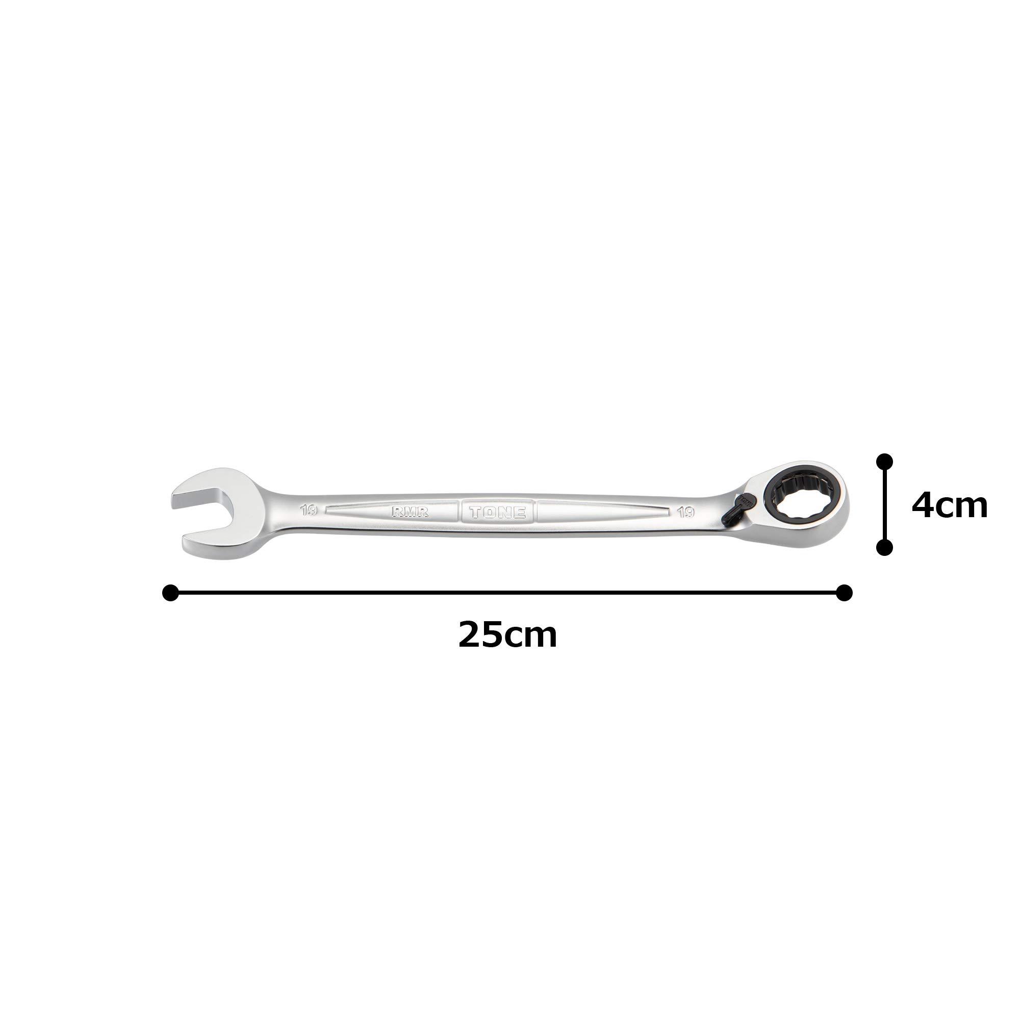 토네 RMR-19 19mm 절환식 라쳇 양구 메가네 렌치 이미지 5