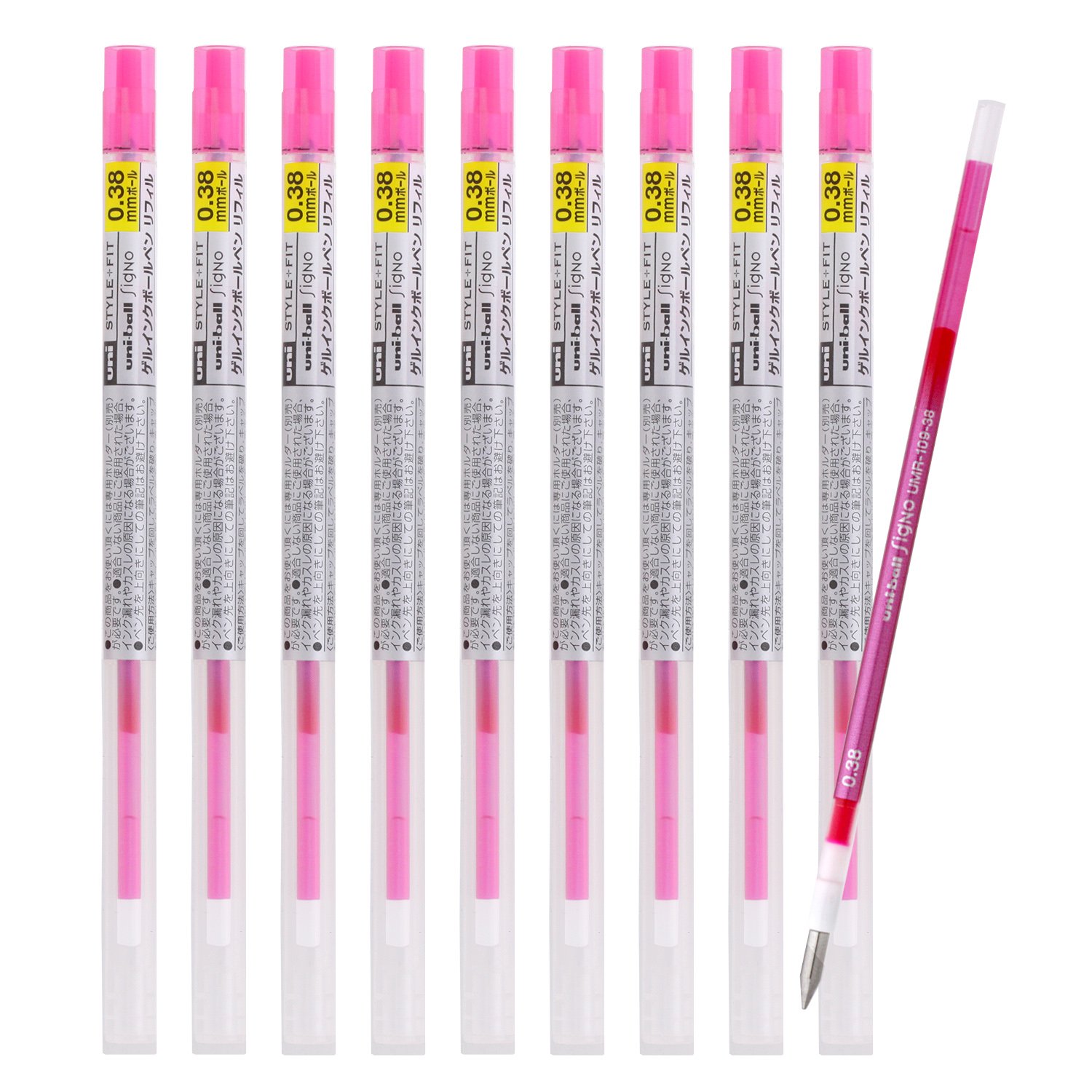 미쓰비시 연필 스타일핏 시그노 베이비핑크 UMR1093868 0.38mm 겔잉크 리필심 단품