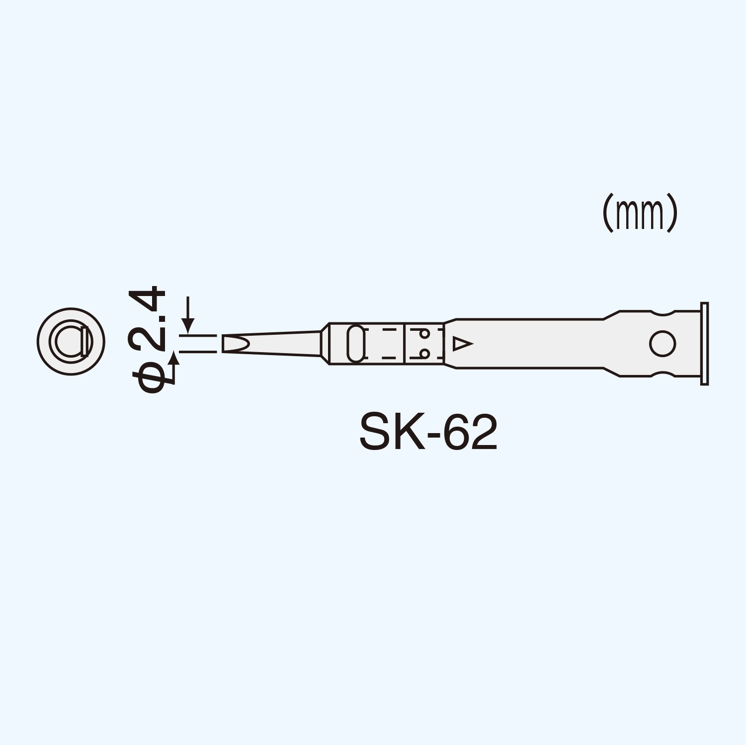 엔지니어 SK-60 시리즈 SK-62 납땜 인두 팁 인두팁 폭 2.4mm 이미지 2