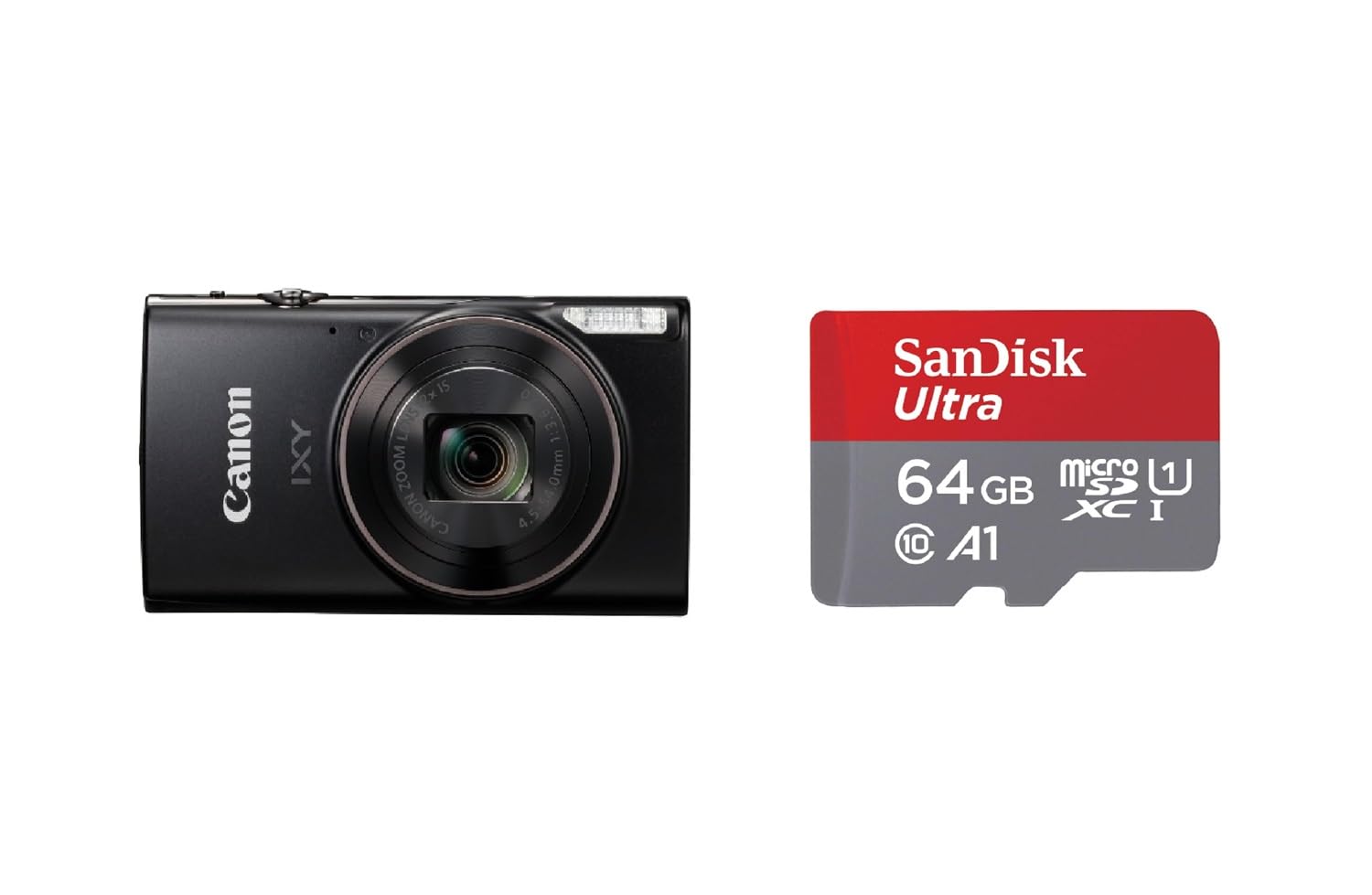 캐논 IXY650 블랙 콤팩트 디지털 카메라 64GB 메모리 세트
