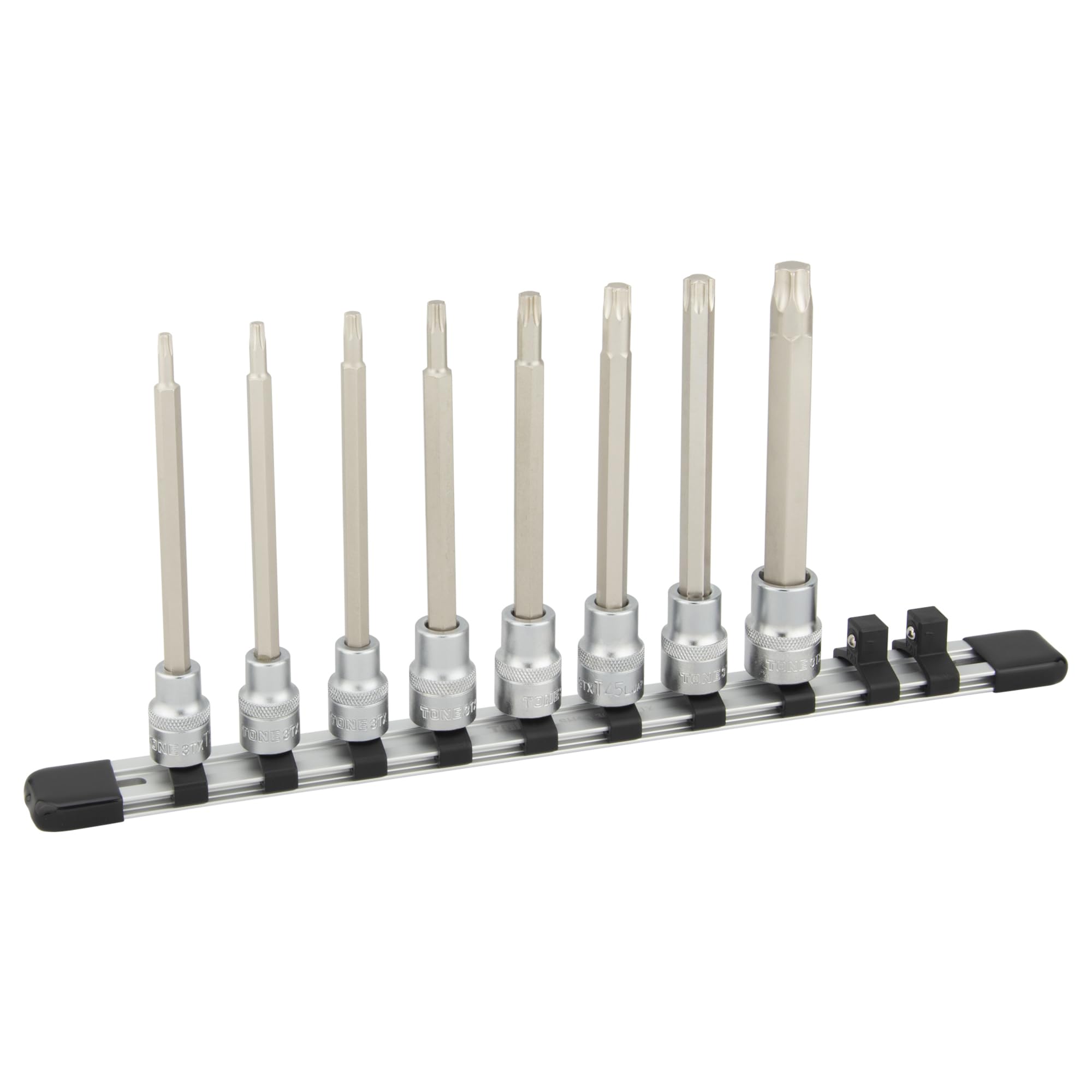 토네 HTX308L 9.5mm 롱 별렌치 소켓 세트 8종 홀더포함 이미지 4