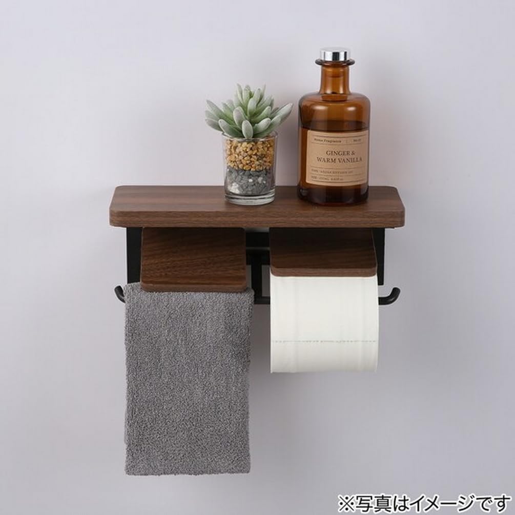 니토리 원목 선반형 휴지걸이 CS01 1구 미들브라운 8530811 이미지 3
