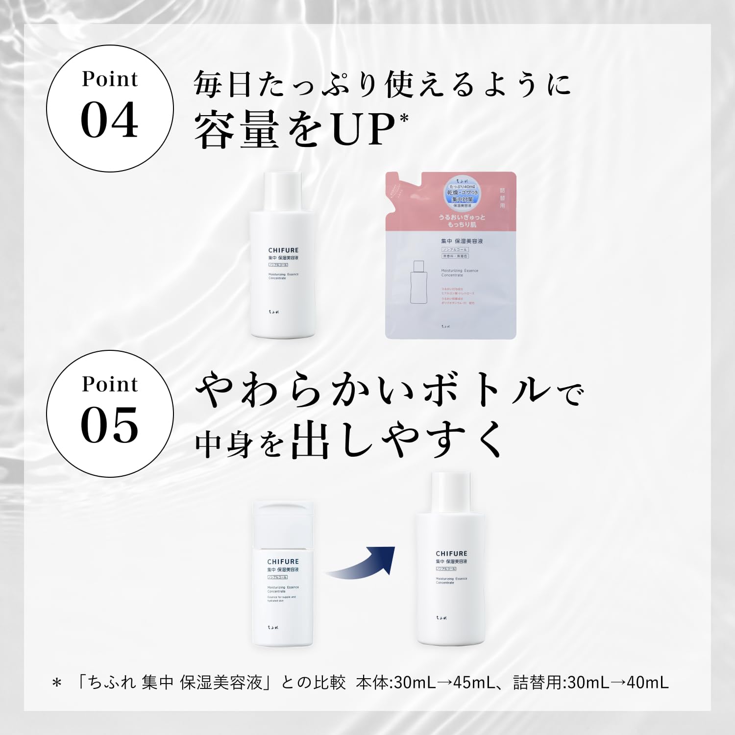 치후레 집중 보습 에센스 N 45ml 히알루론산 트레할로스 이미지 4