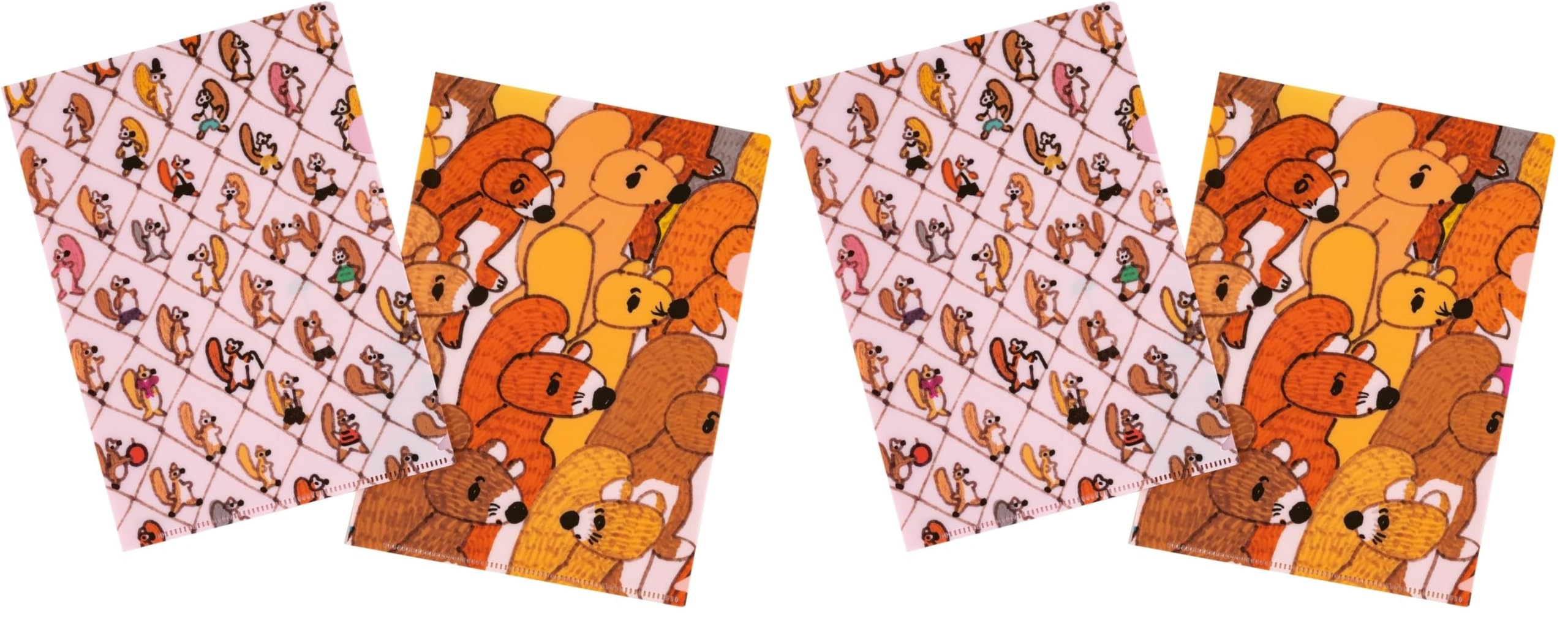 호보니치 100%오렌지 다람쥐 커즌 A5 클리어파일 204×146×0.4mm (× 2)