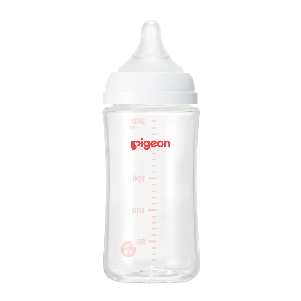 피죤 모유실감 내열유리 젖병 240ml 3개월용