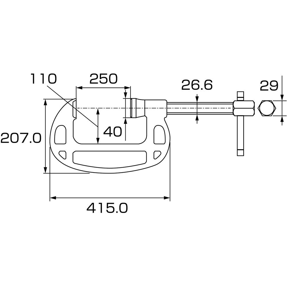 롭텍스 B형 샤코만력 B250 250mm C형 클램프 이미지 4