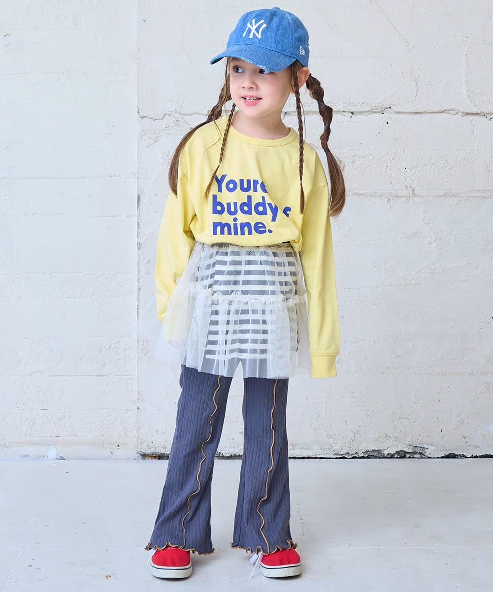 마키즈 COTTON USA 리브 프린트 긴팔 티셔츠 B70 차콜 100 이미지 7