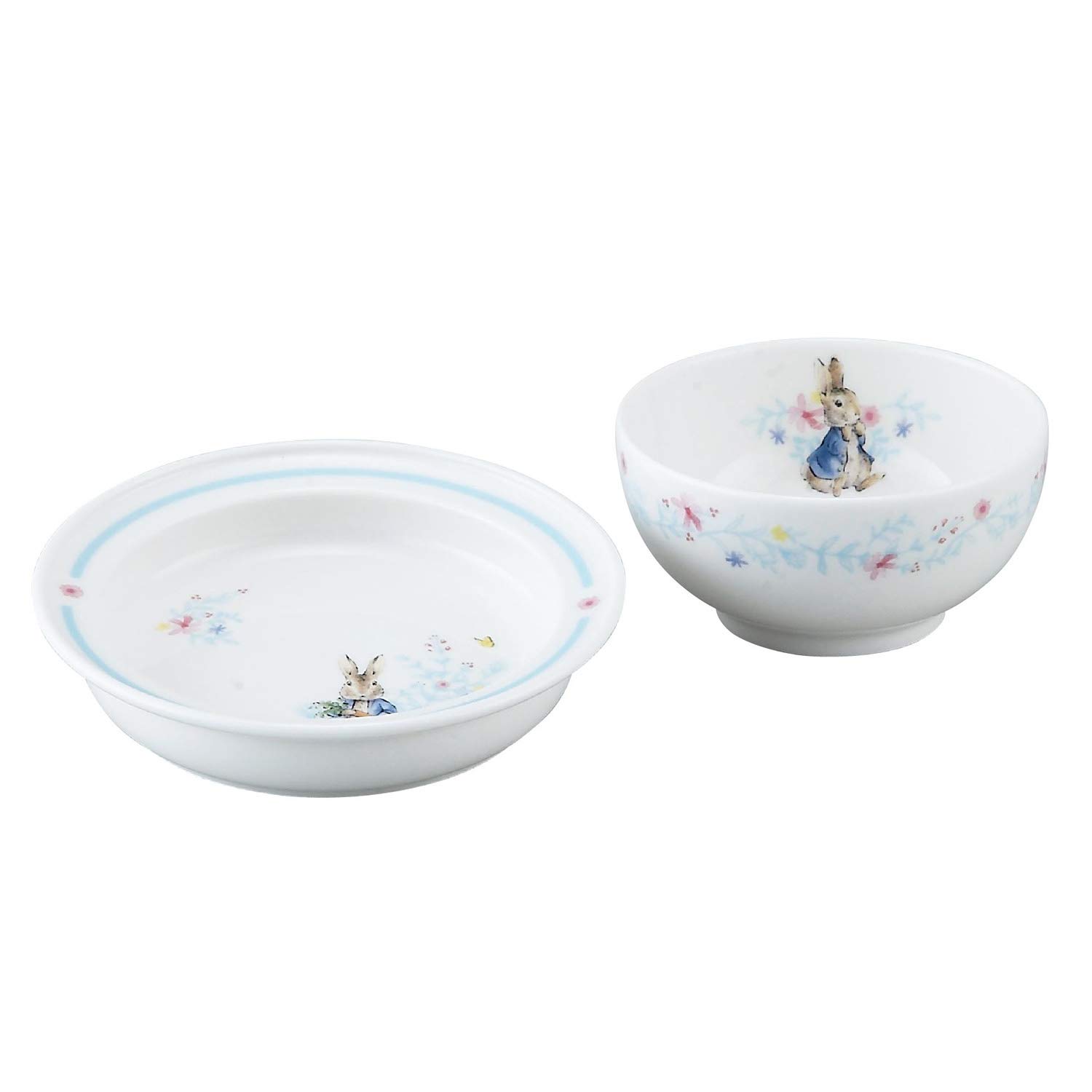 야마카 피터래빗 리스 PR490-111 어린이 식기 2종 세트 접시&볼 세트