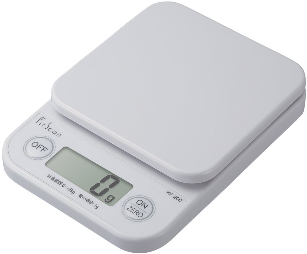 타니타 KF-200-WH 화이트 2kg 디지털 주방저울 화이트 1g 단위 2kg까지