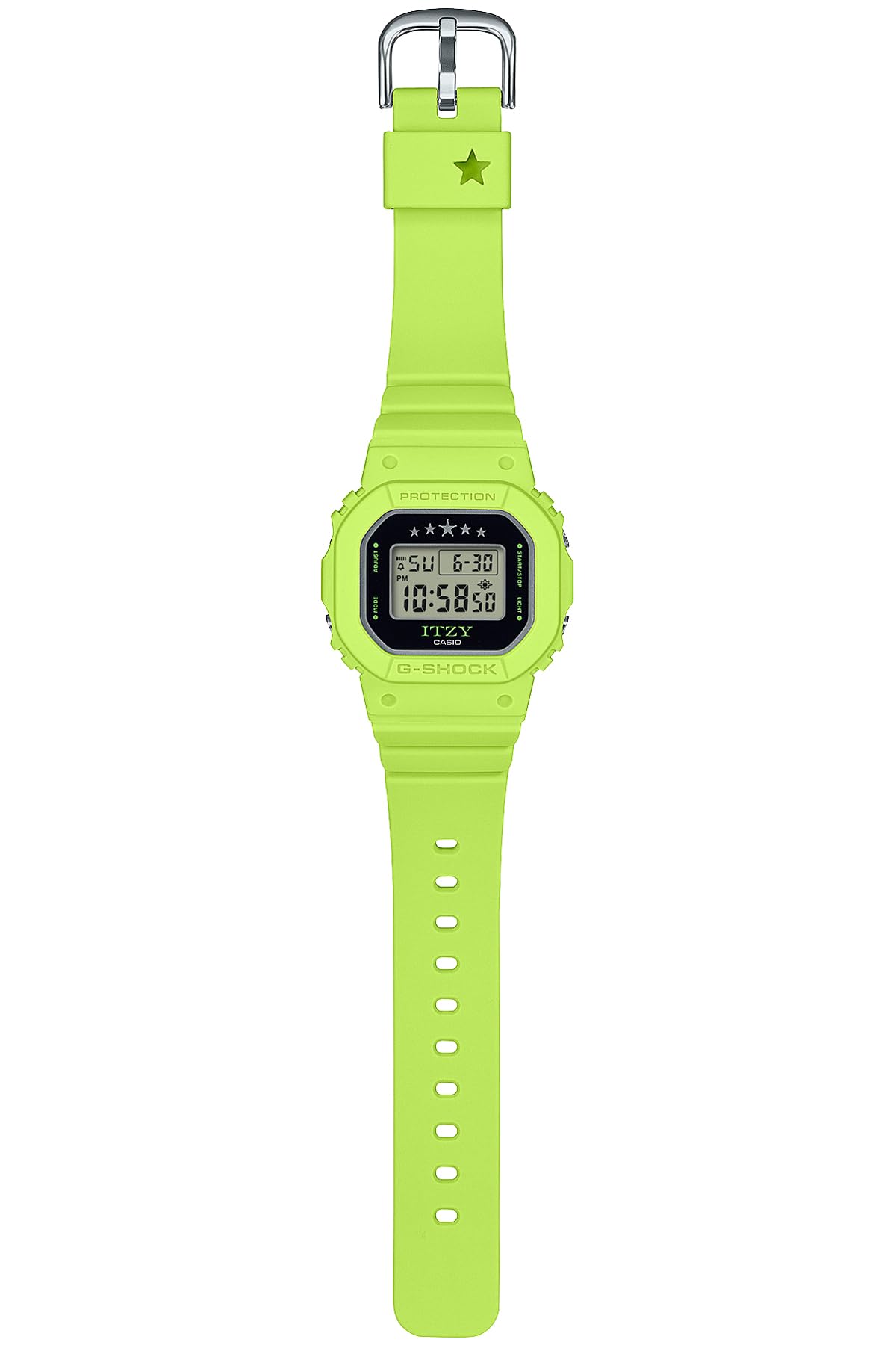 카시오 지샥 미드사이즈 ITZY 콜라보 GMD-S5610IT-3JR BASIC 라임그린 이미지 2