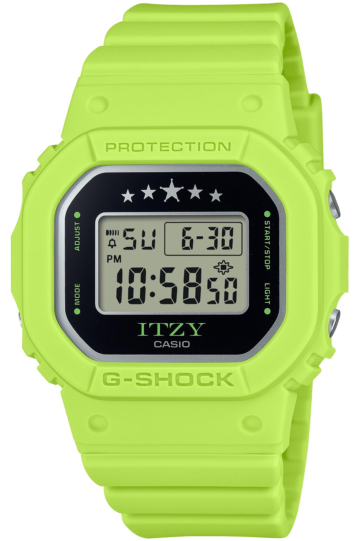 카시오 지샥 미드사이즈 ITZY 콜라보 GMD-S5610IT-3JR BASIC 라임그린