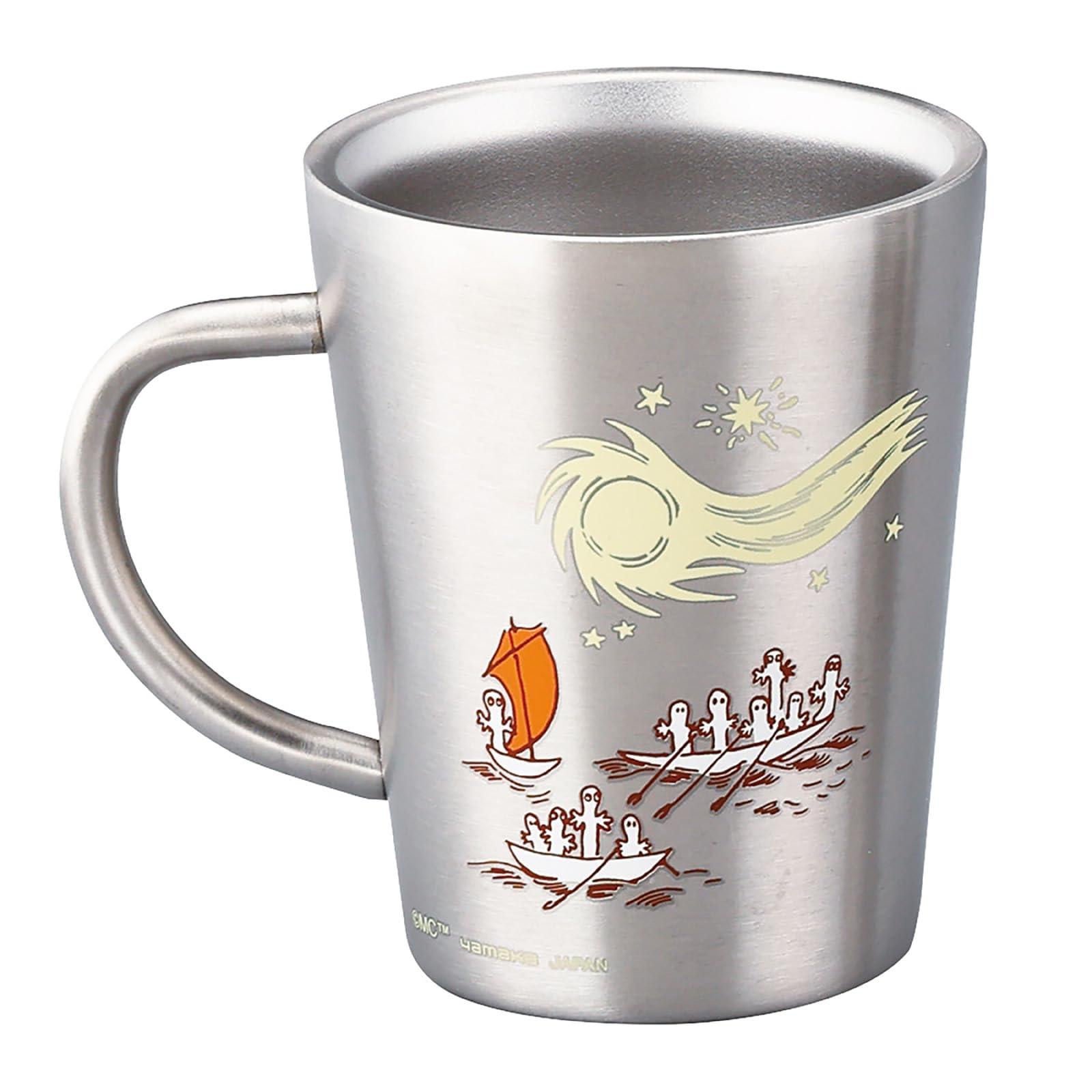 야마카 무민 코멧 MM15001-856 이중 스테인리스 머그컵 360ml 실버 이미지 2