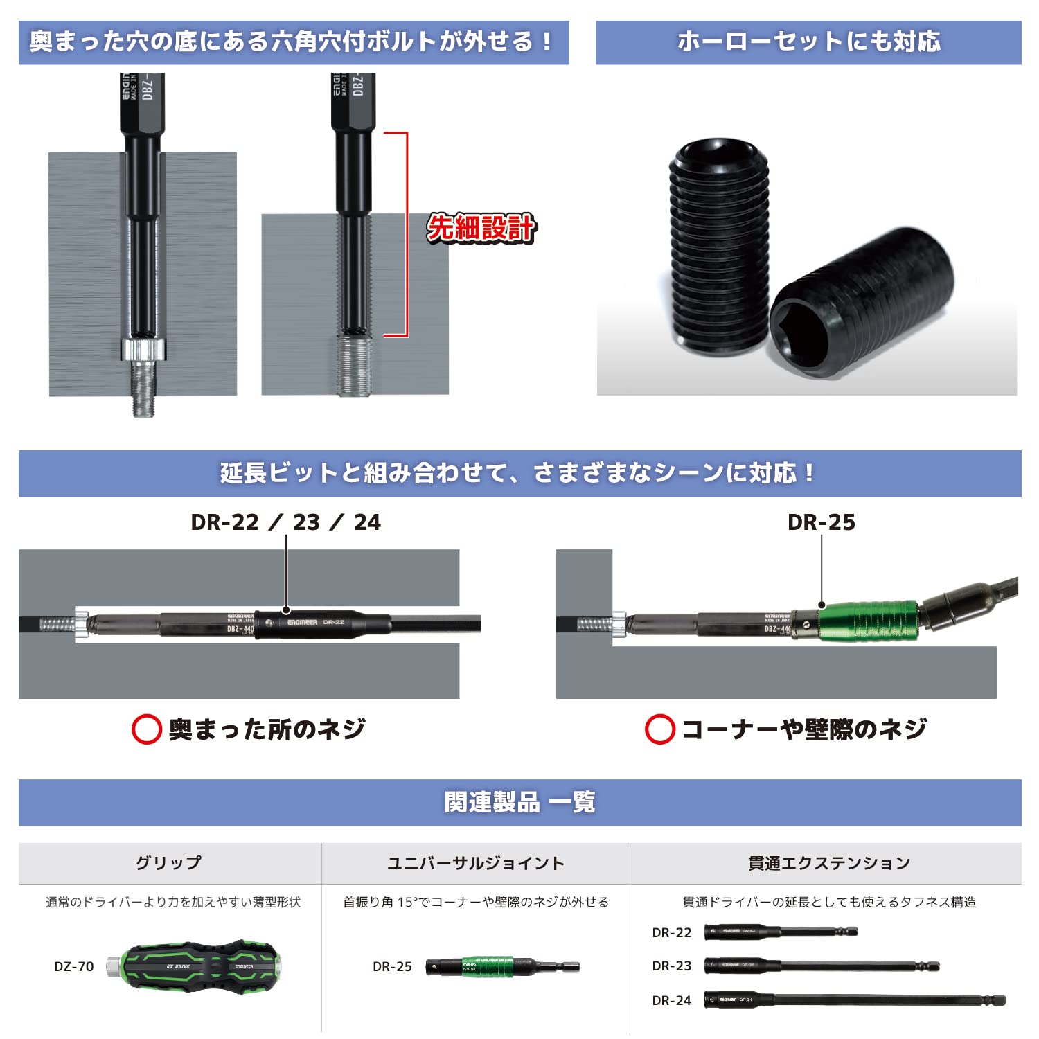 엔지니어 네지모구라 DBZ-430 미들 비트 3.0mm 3.0mm용 이미지 3