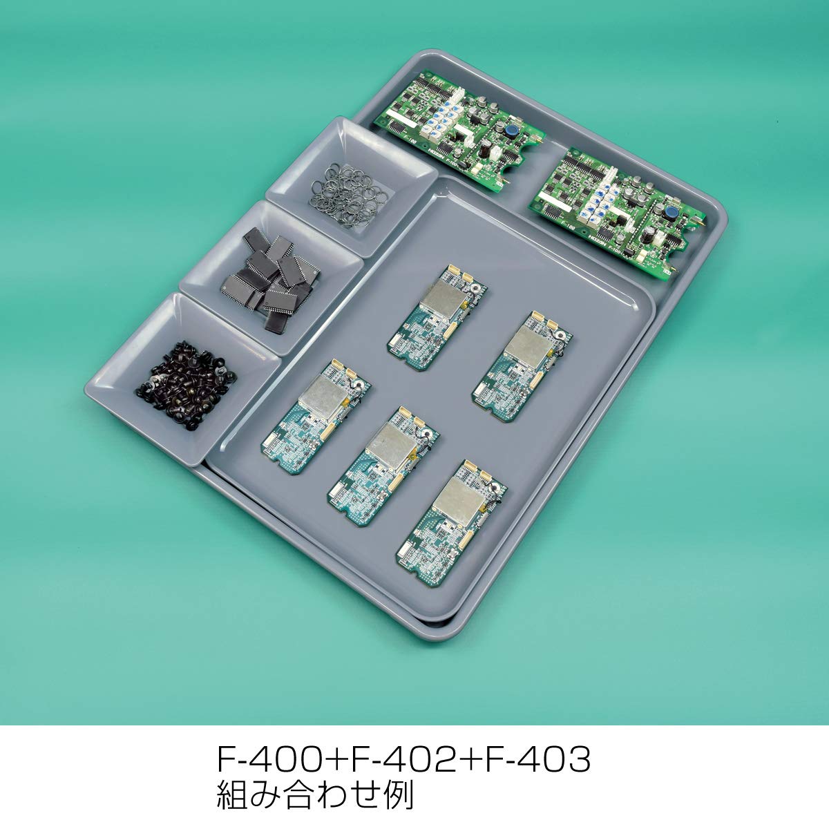 호잔 ESD 정전기 방지 부품 트레이 F-403 L 이미지 3