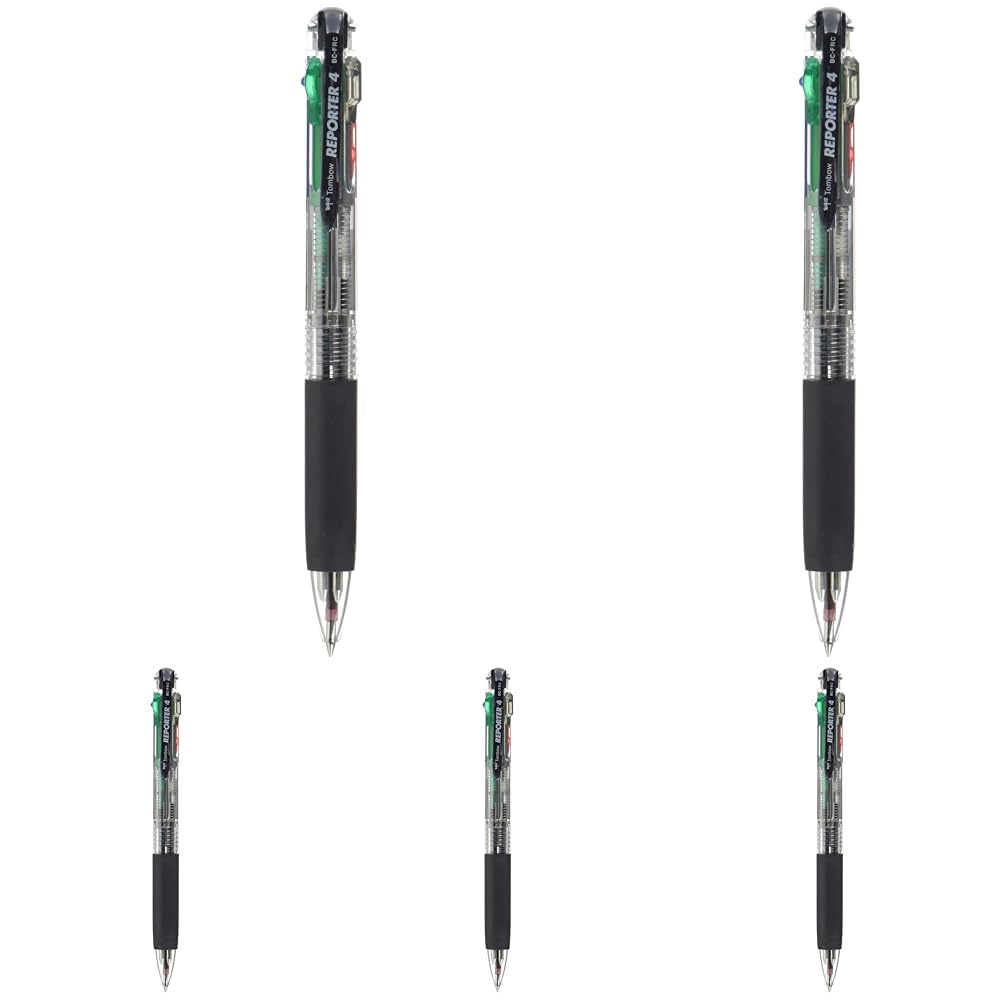 톰보 리포터4 투명 BC-FRC20 0.7mm 4색 볼펜 5개입 Pack of