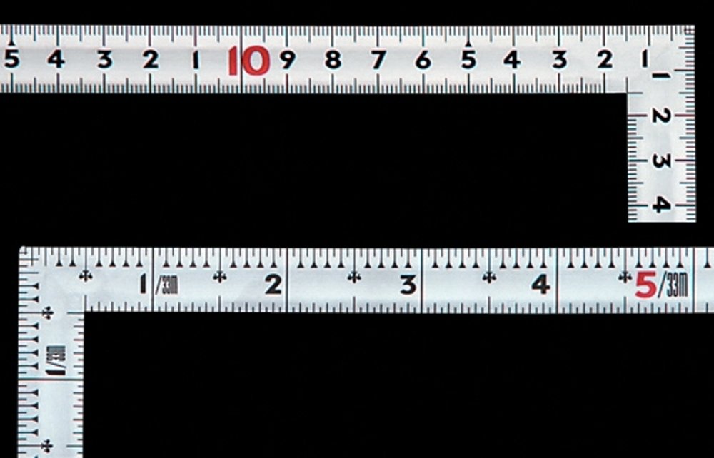 신와 실버 50cm 1자5치 직각자 병용눈금 10638 이미지 2