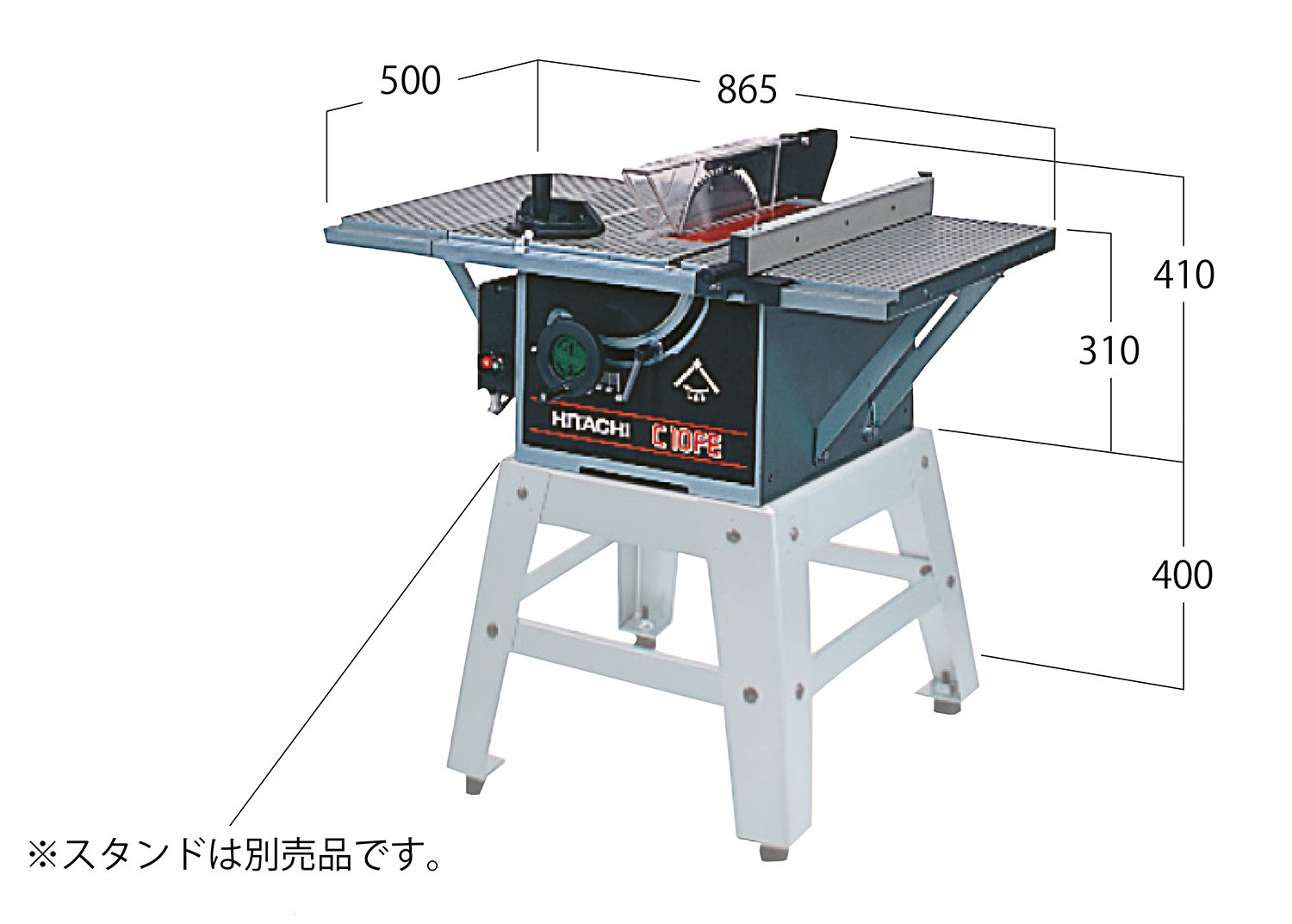 [중고] 하이코키 테이블 원형톱 C10FE 255mm 테이블폭 865mm 이미지 2