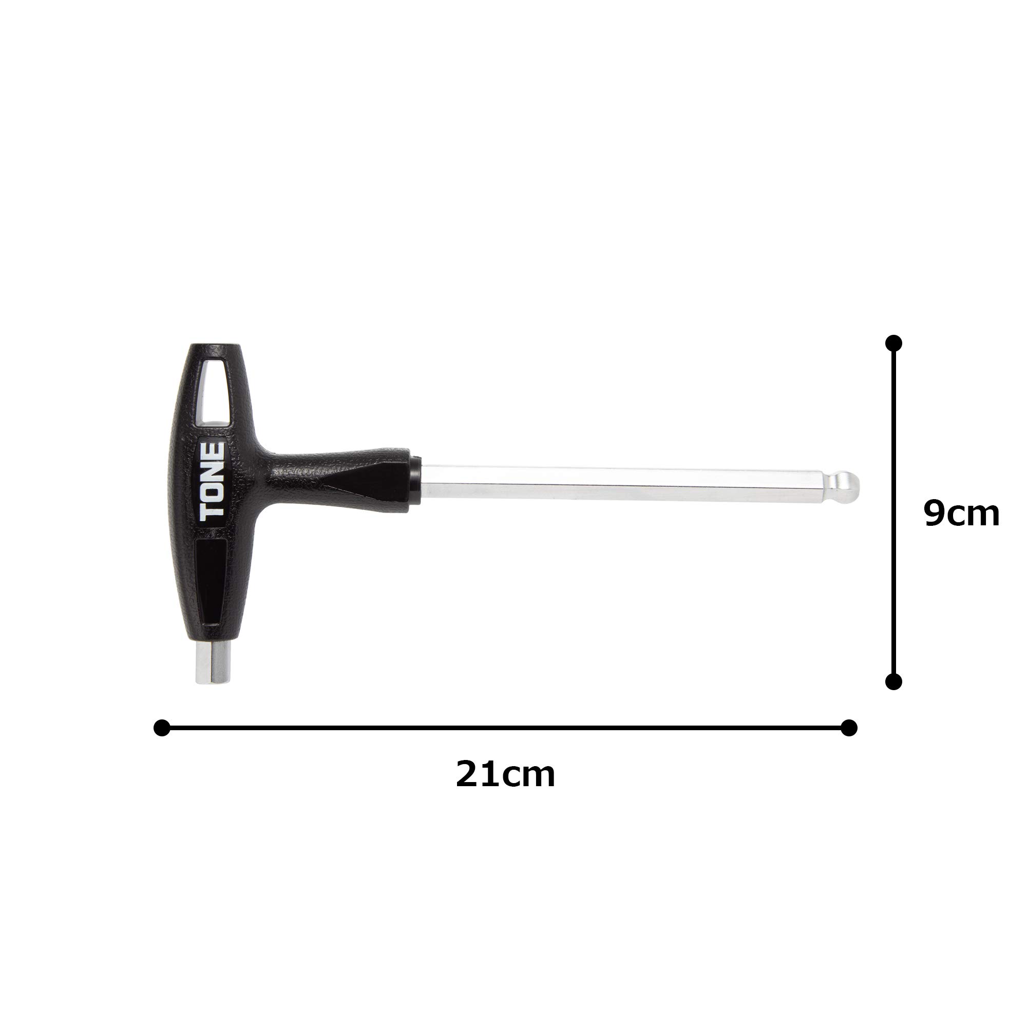 토네 그립 볼포인트 육각렌치 TGBHW-10 10mm 블랙 이미지 4