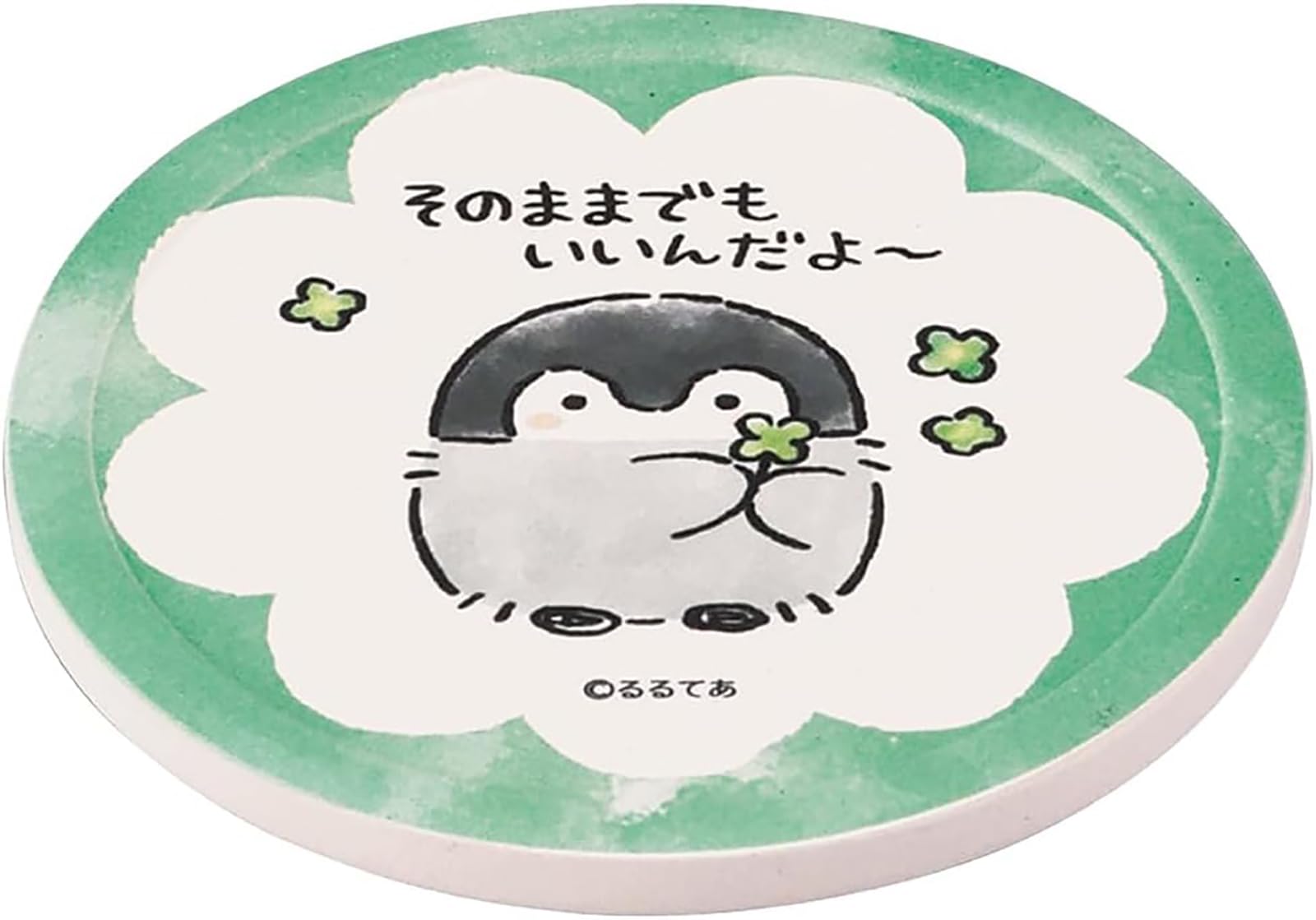 야마카 코우펜짱 클로버 KPC22-346 9cm 흡수 타일 코스터 그린 9cm