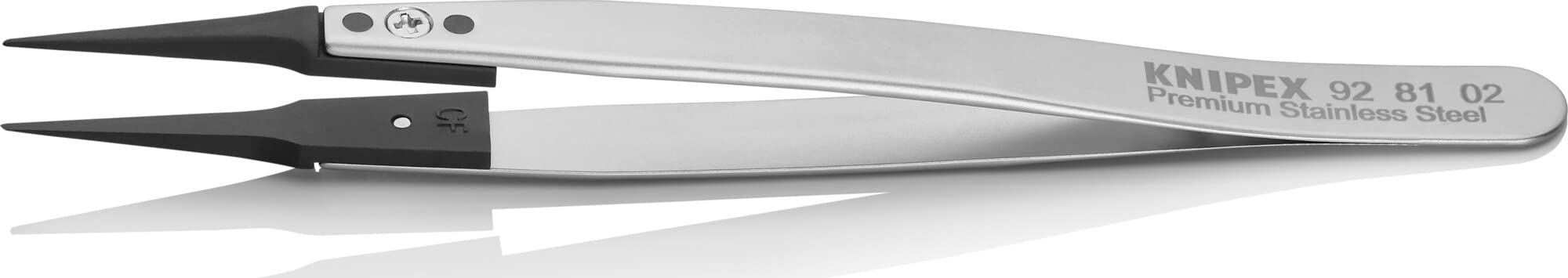 크니펙스 ESD 정밀 핀셋 칩교체형 9281-02 0.40x0.60mm 130mm 이미지 2