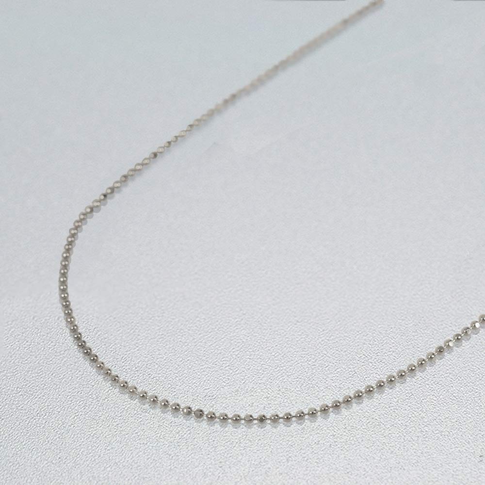 교세라 컷볼 체인 K18 화이트골드 1.2mm 45cm 목걸이 이미지 2