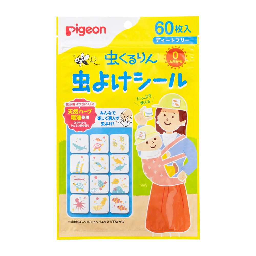 피죤 무시쿠루린 벌레퇴치 스티커 소 포인트 스티커 60매