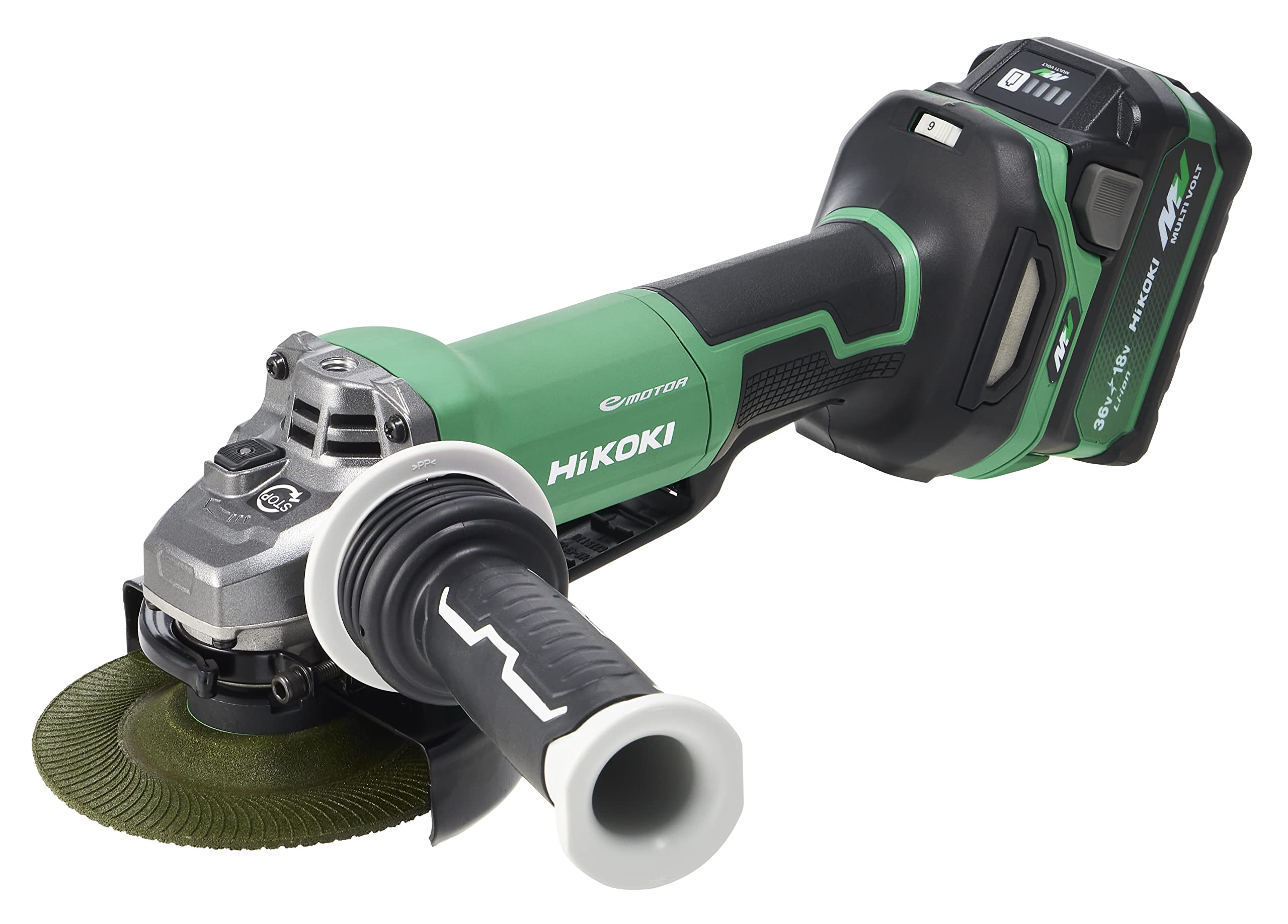 하이코키 G3613DD 125mm 충전 디스크그라인더 무단변속 패들스위치 세트