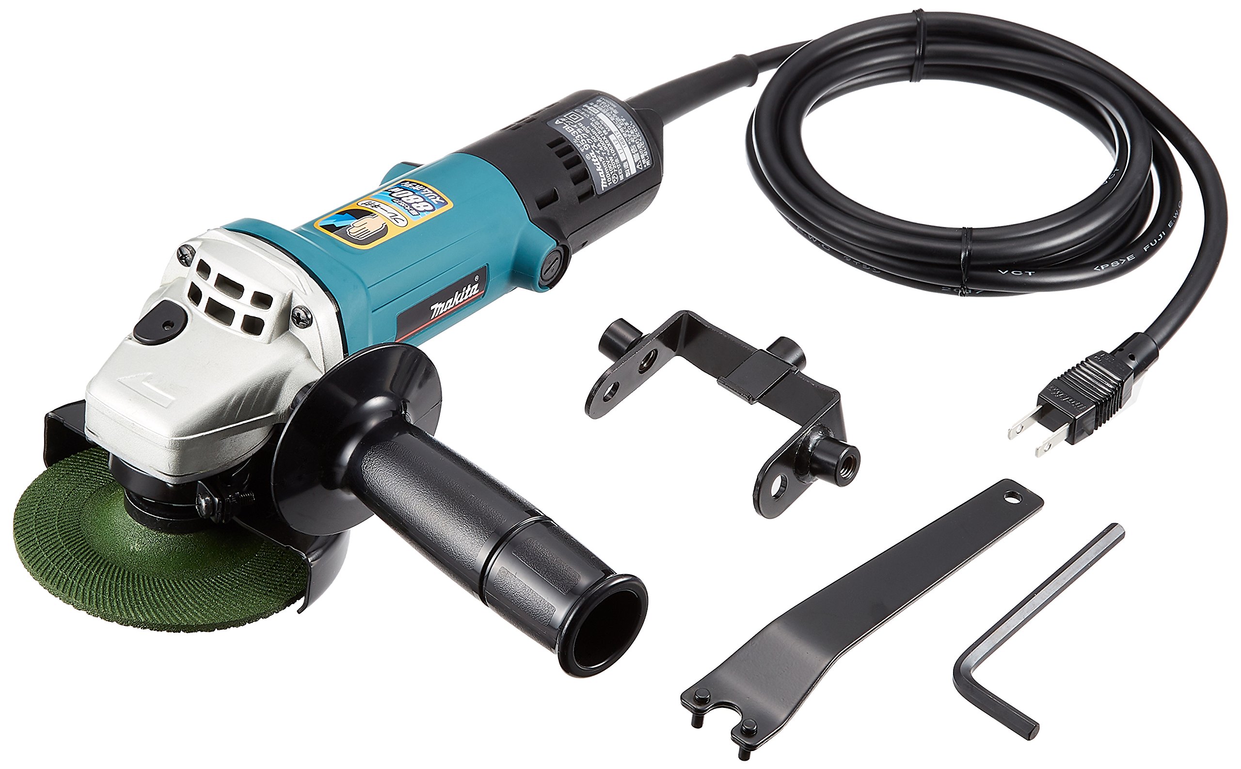 마키타 디스크그라인더 100mm 저속고토크형 브레이크 그립포함 880W 9533BLASP