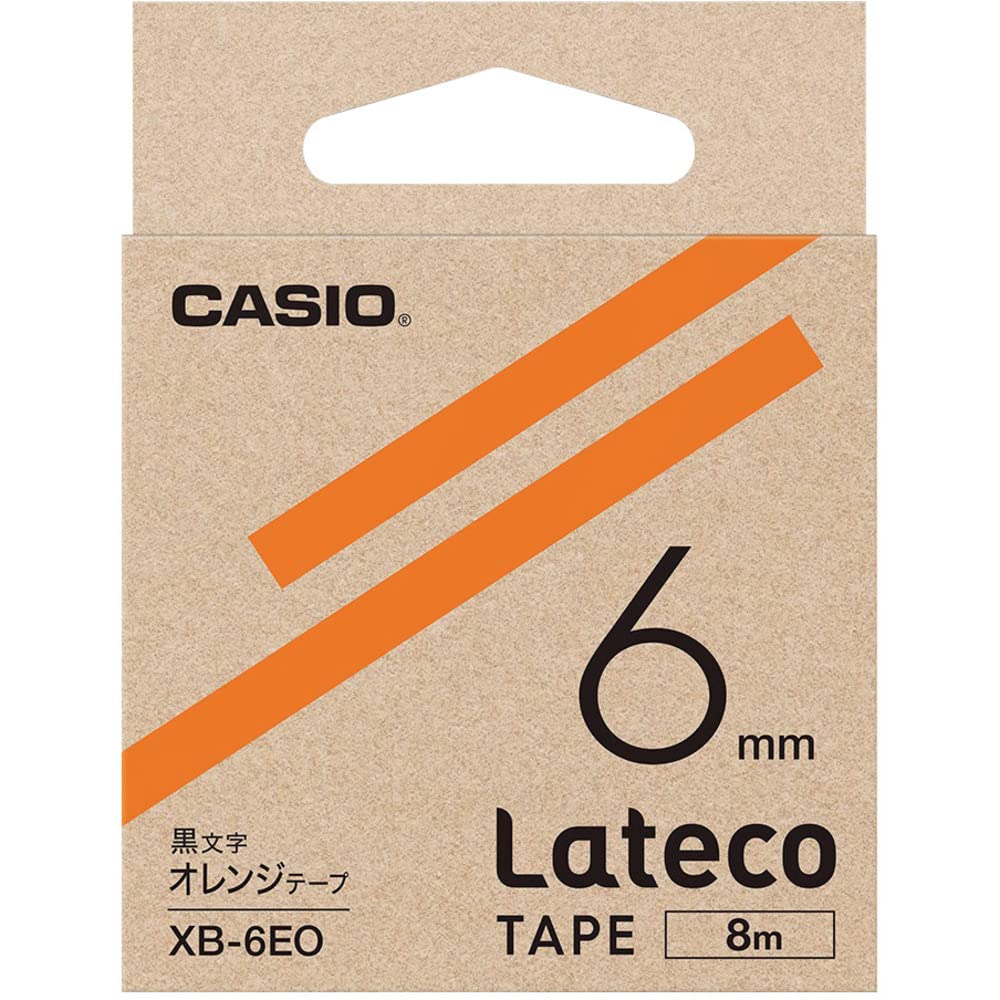 카시오 라테코 오렌지 XB-6EO 6mm 리필테이프
