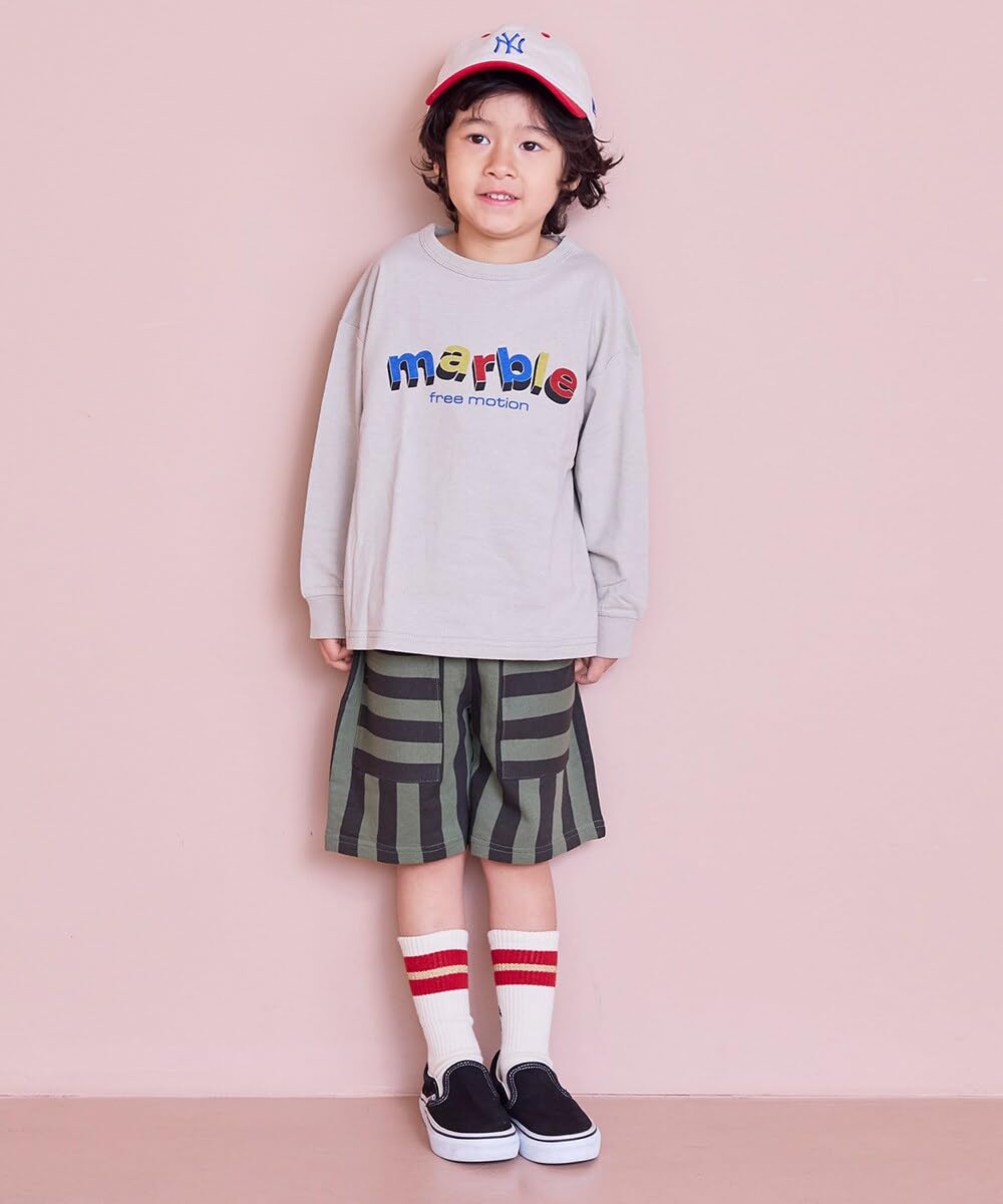마키즈 미니쭈리 스트라이프 반바지 B79 차콜 스트라이프 95 이미지 8
