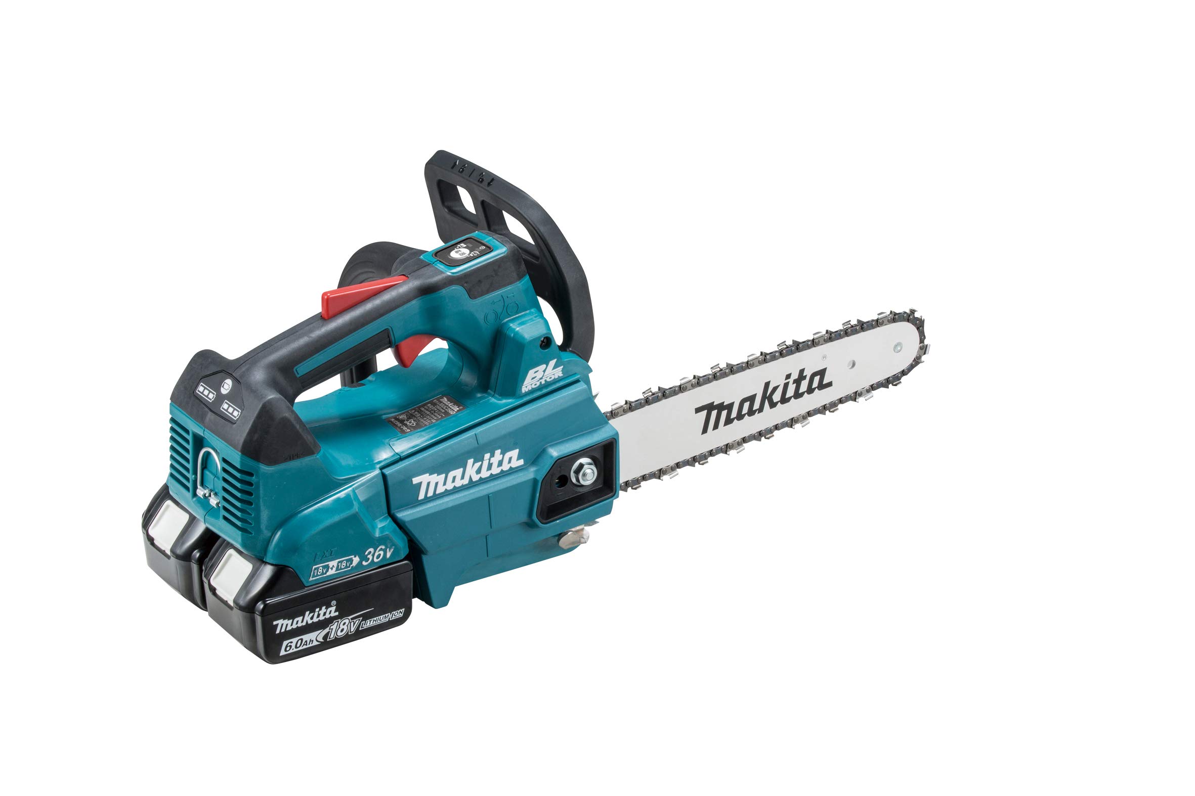 마키타 블루 MUC256DGF 250mm 충전식 체인톱 18V 6Ah 배터리 2개 충전기
