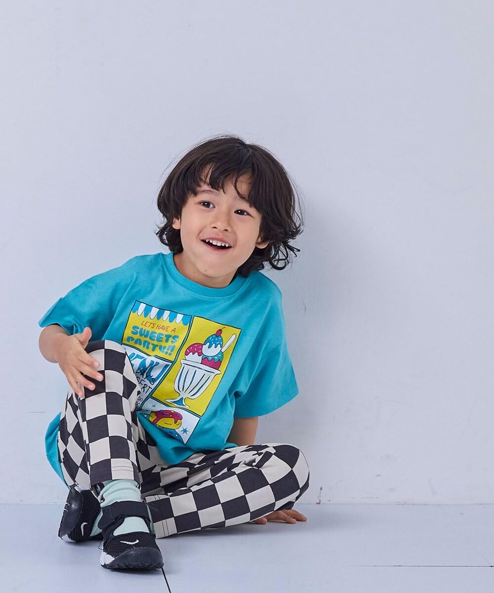 마키즈 반팔 프린트 티셔츠 방오 가공 E10 라이트그린 150 이미지 8