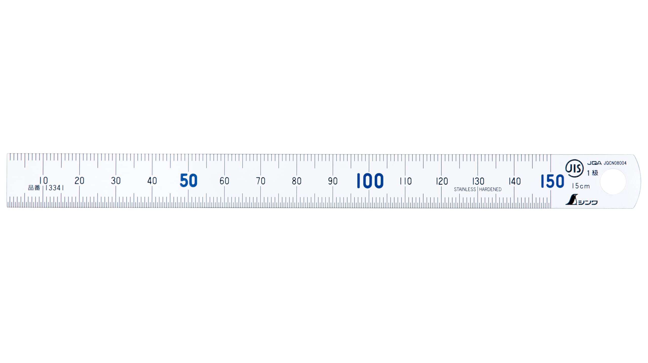 신와 타프화이트 직자 13341 15cm 스테인리스 자 청색눈금