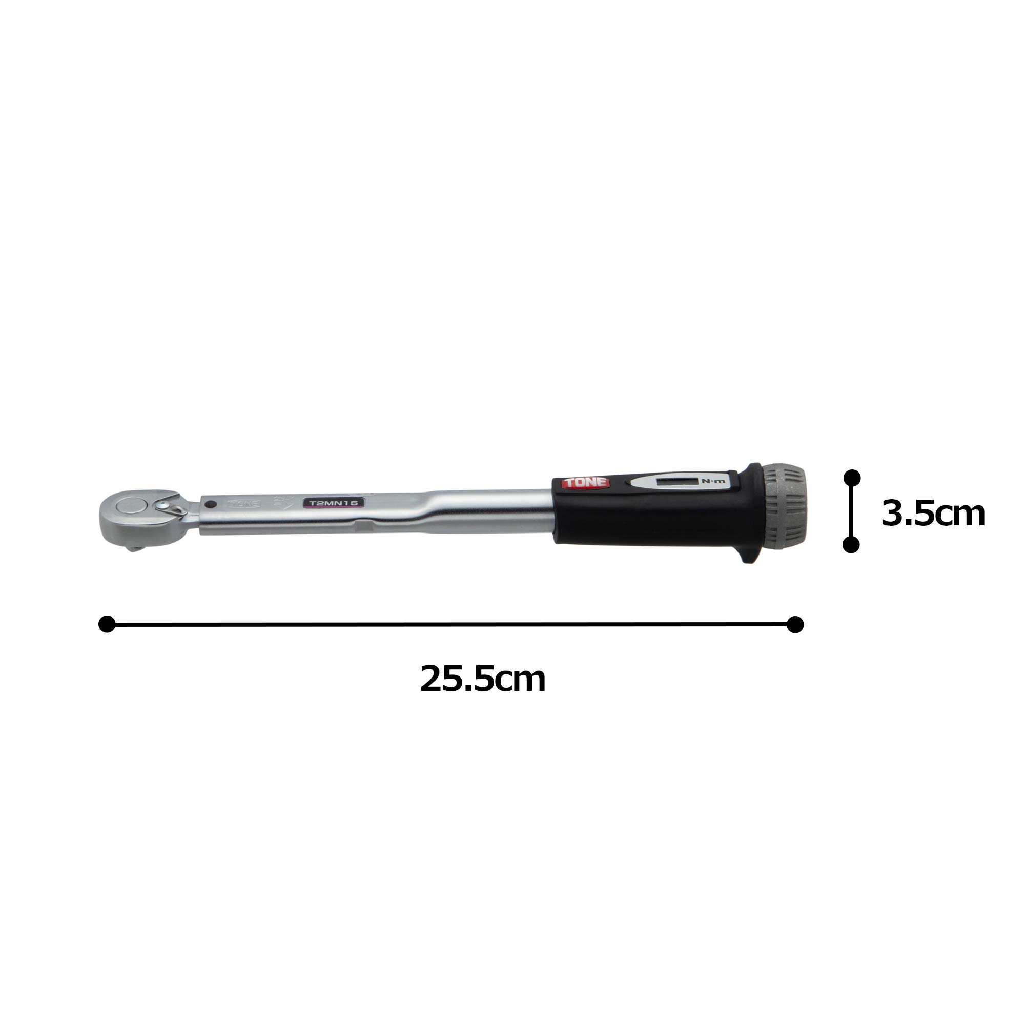 토네 T2MN15-QL 15Nm 6.35mm 블랙 프리셋 토크렌치 이미지 5