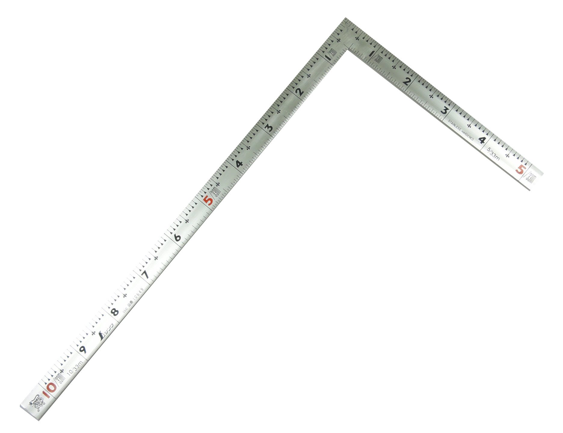 신와 실버 1척 30cm 직각자 병용눈금 10649
