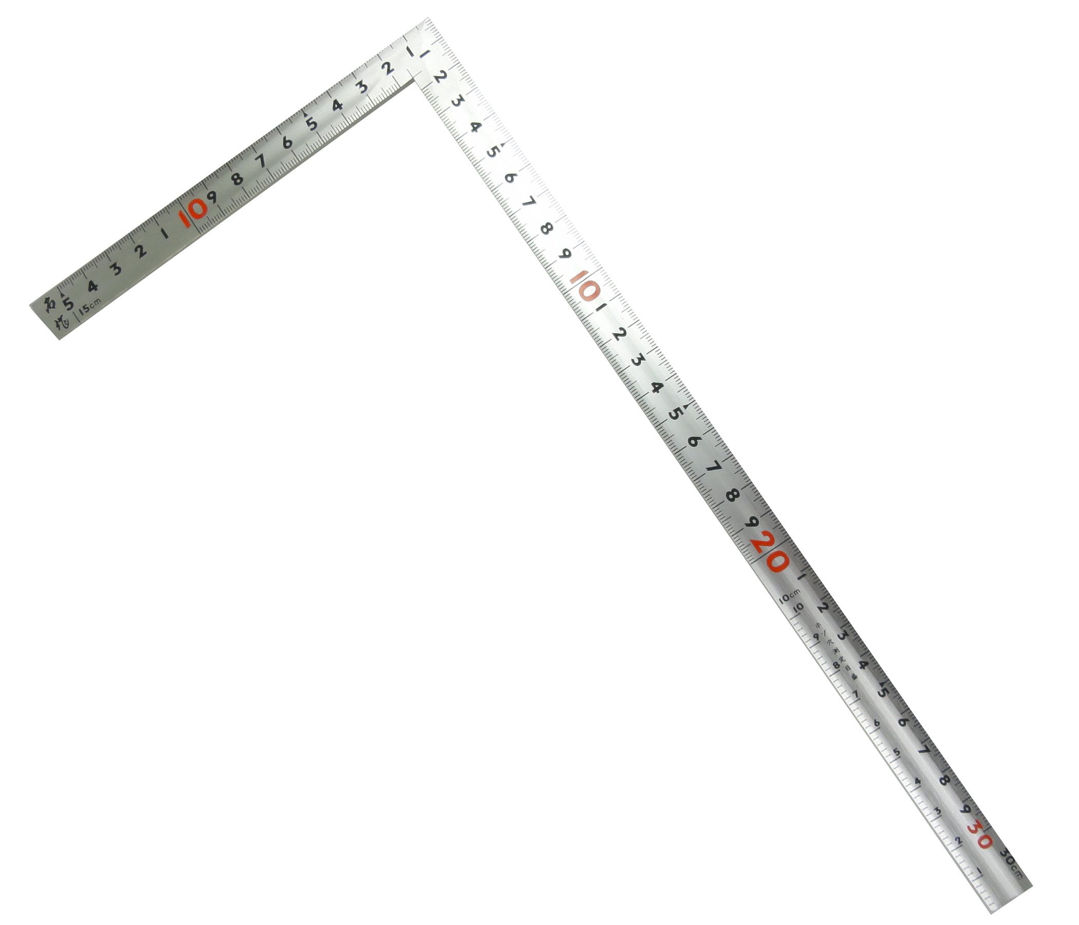 신와 실버 1척 30cm 직각자 병용눈금 10649 이미지 2