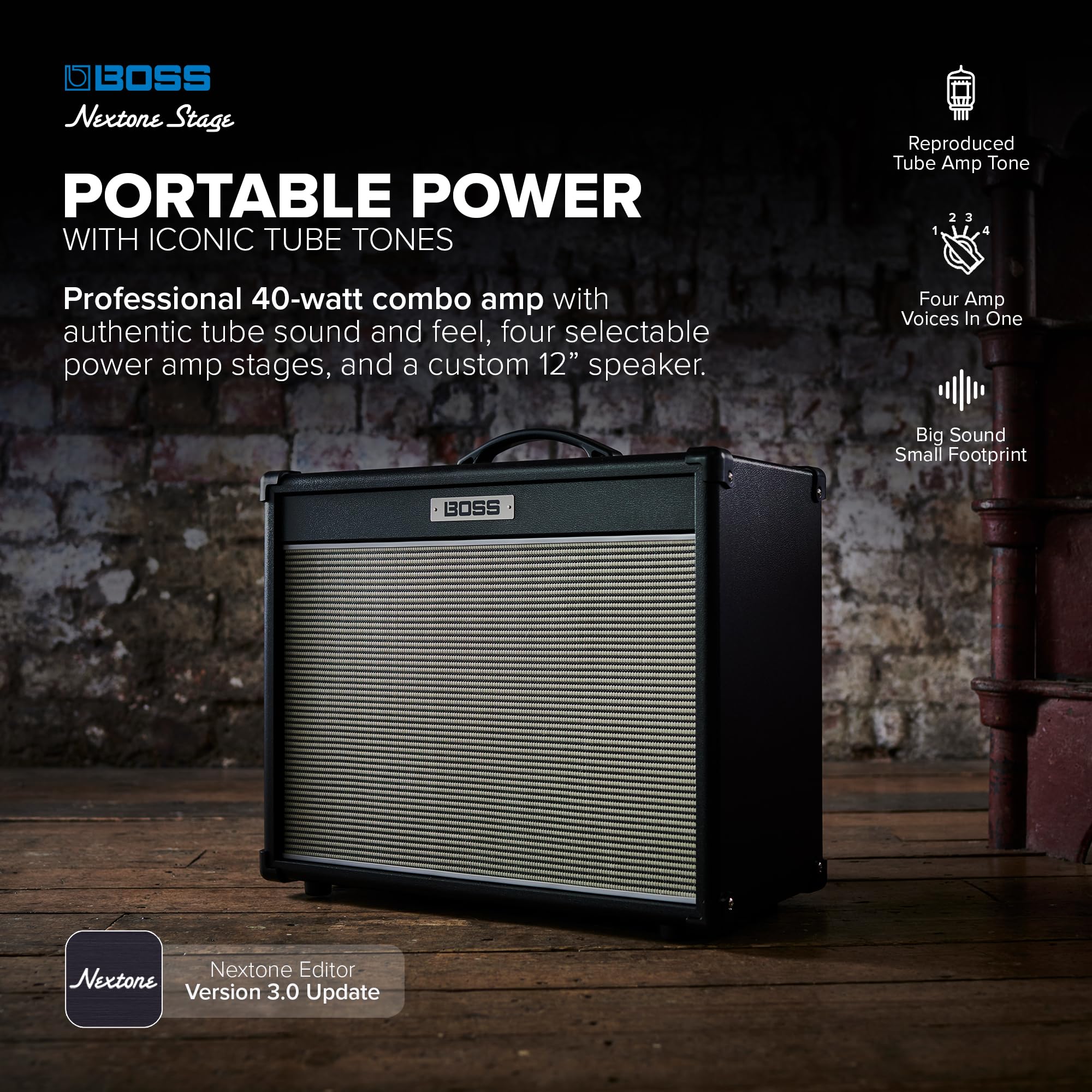 보스 NEX-STAGE 40W 콤보 기타 앰프 이미지 2
