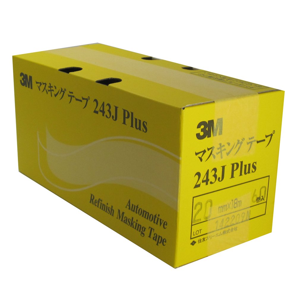 3M 243J 플러스 마스킹 테이프 20mm 멀티팩 243J plus 박스 6권 10팩