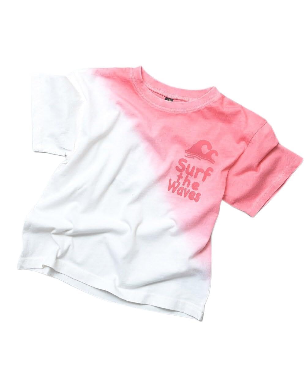 마키즈 그라데이션 타이다이 반팔 티셔츠 Ｇ３０핑크 130