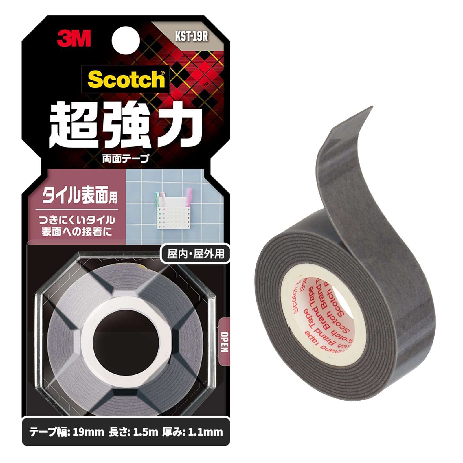 3M 스카치 타일용 양면테이프 5. 타일표면용 폭19mm 길이1500mm 신모델