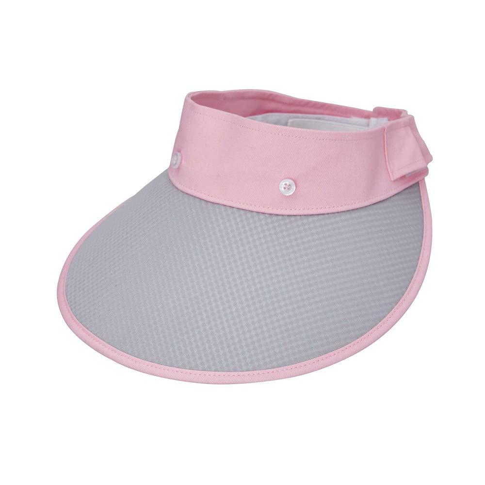하타치 그라운드골프 여성용 햇빛가리개 모자 핑크 프리사이즈 머리둘레 약 53~58cm 이미지 3