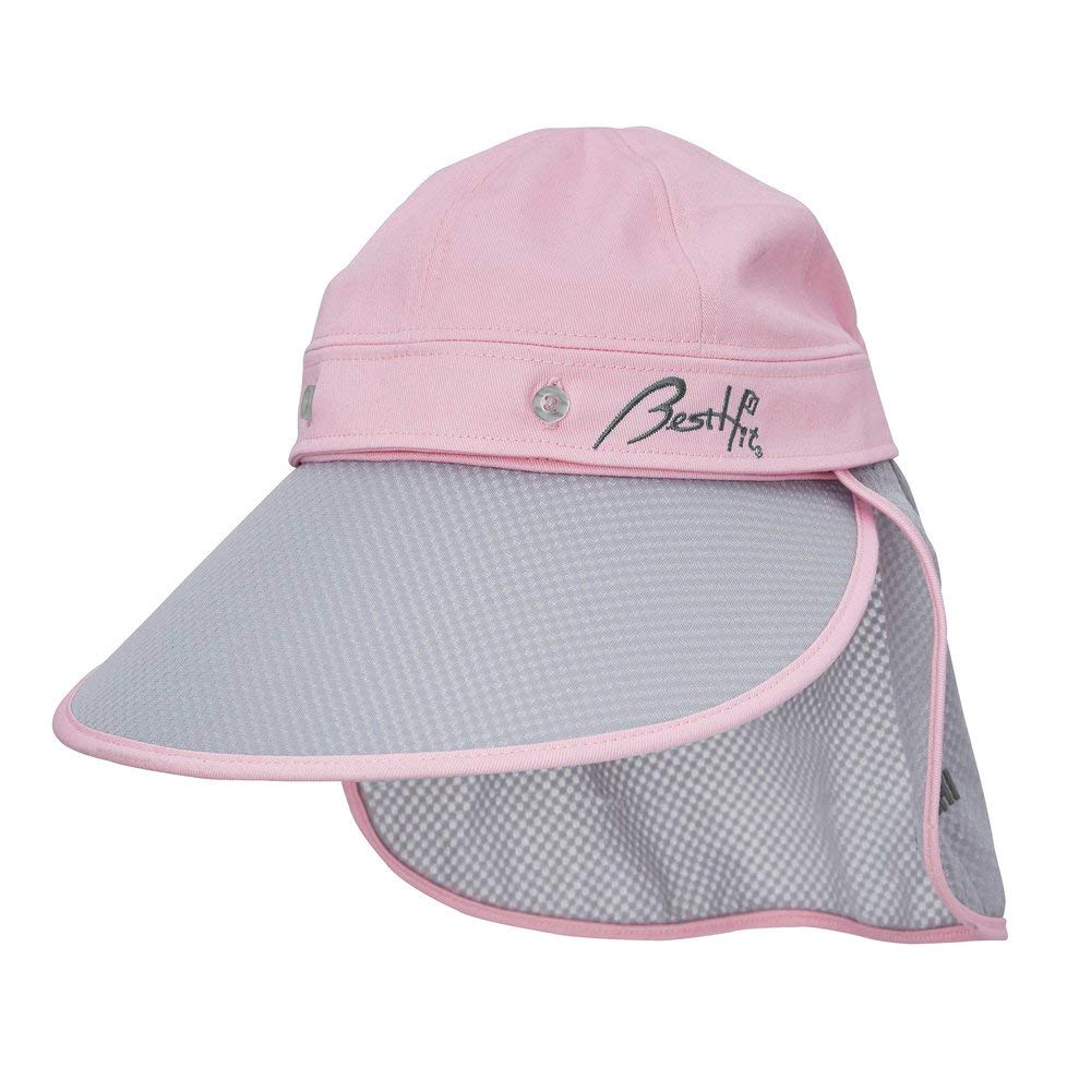 하타치 그라운드골프 여성용 햇빛가리개 모자 핑크 프리사이즈 머리둘레 약 53~58cm