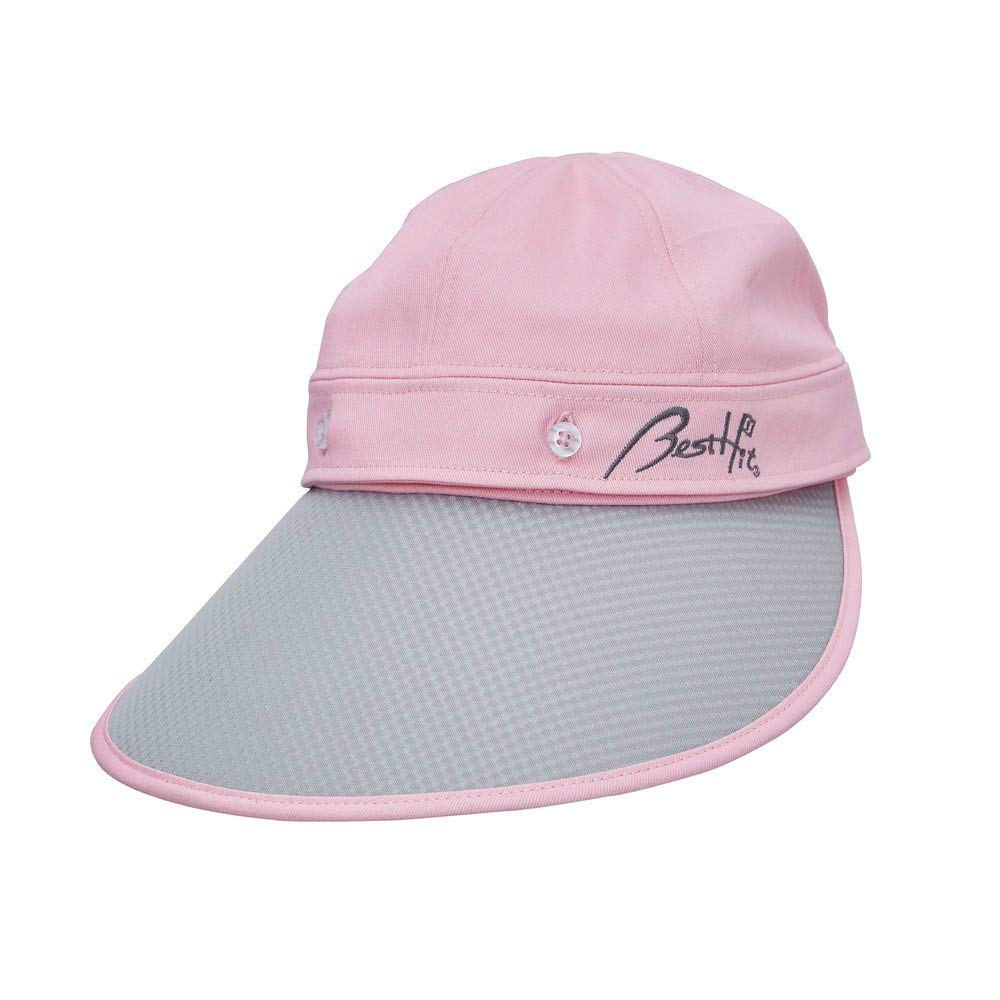 하타치 그라운드골프 여성용 햇빛가리개 모자 핑크 프리사이즈 머리둘레 약 53~58cm 이미지 2