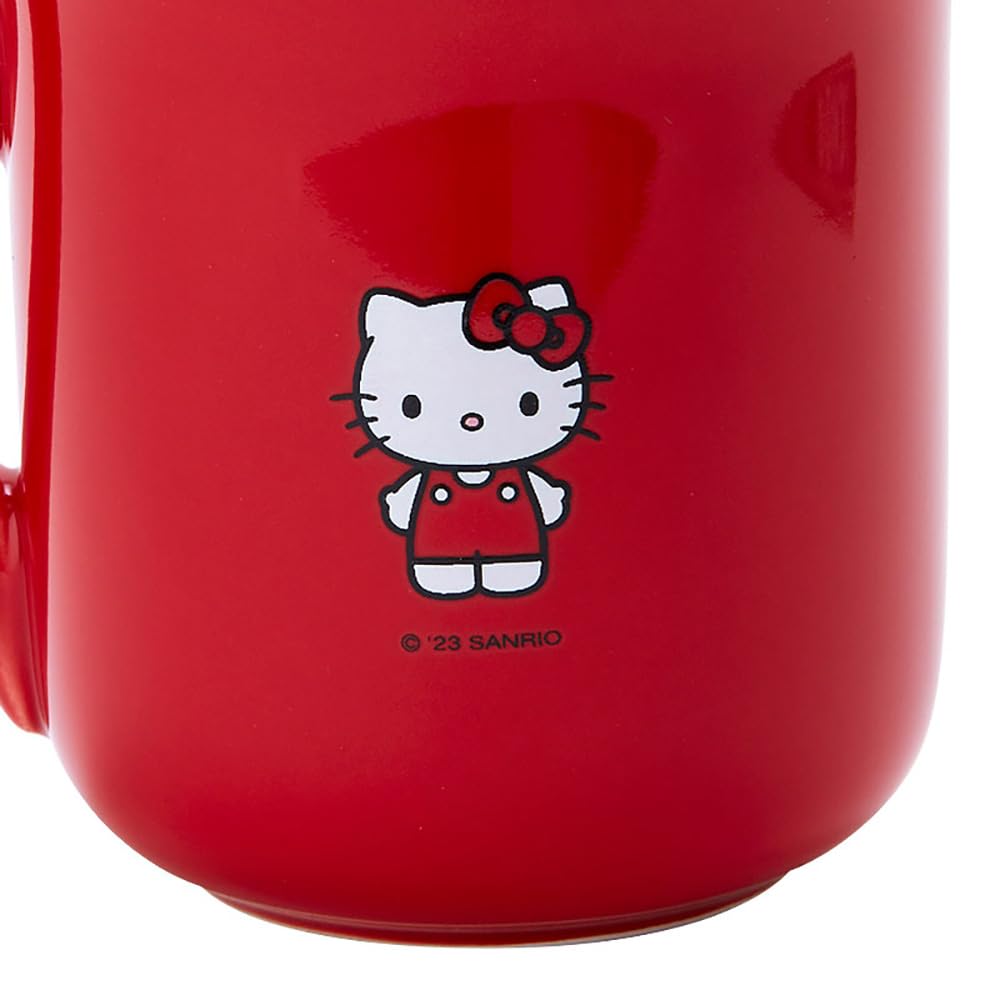 산리오 헬로키티 422100 도자기 머그컵 260ml 레드 이미지 5