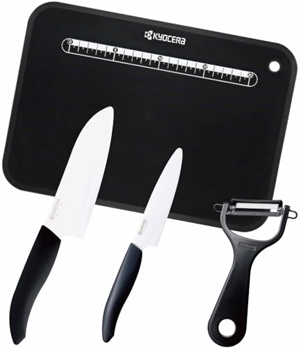 교세라 스마트블랙 GF-B441SBK-AZ 14cm 11cm 세라믹 칼 도마 4종 세트 이미지 1