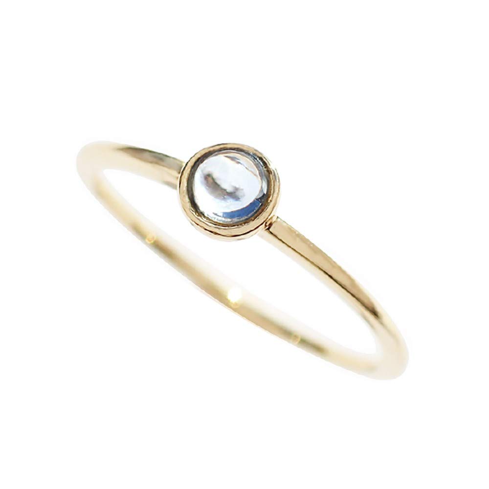 교세라 팔레트 아쿠아마린 반지 K18 옐로우 골드 카보숑 12