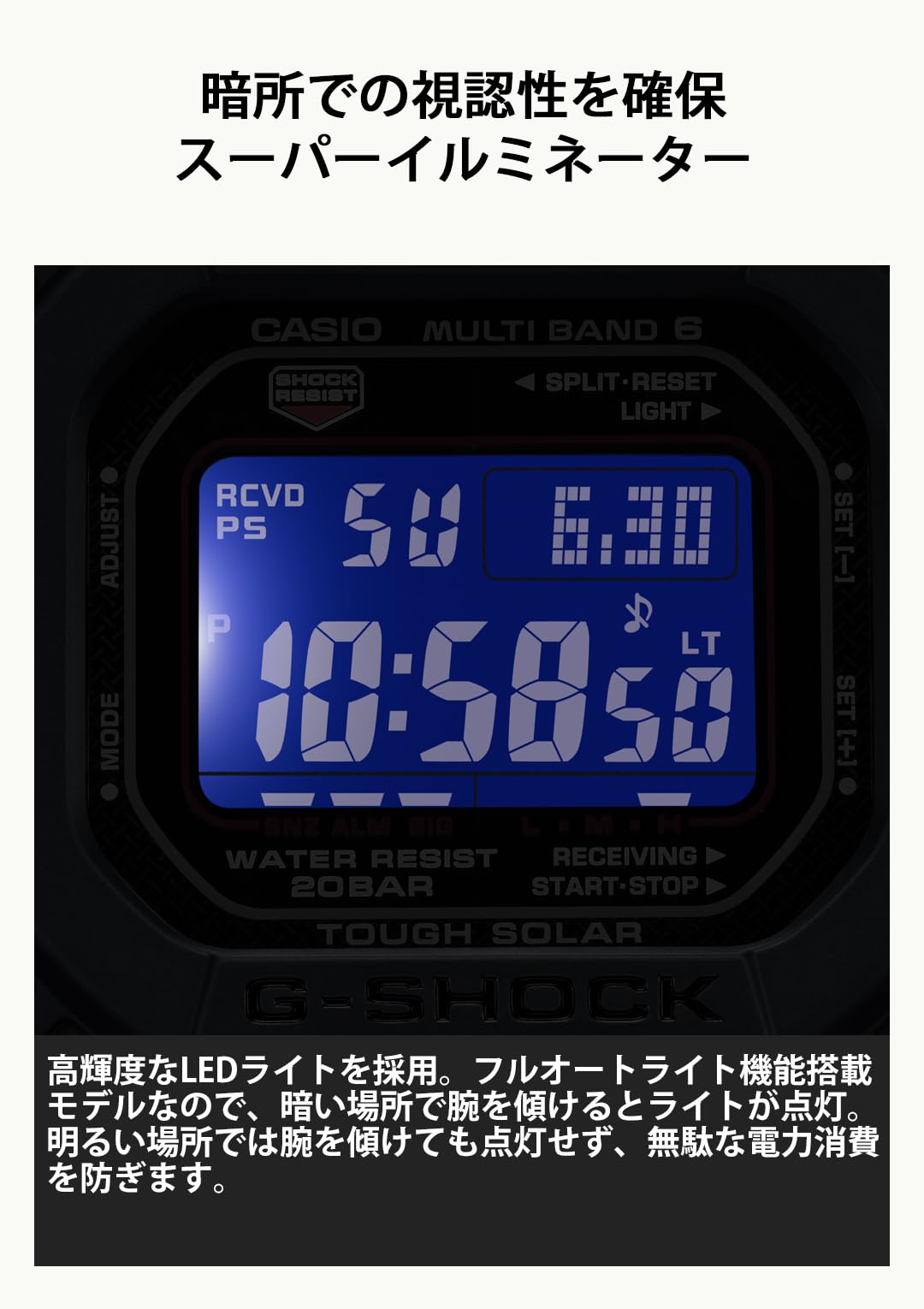 카시오 지샥 5600 스퀘어 네이비 GW-M5610U-2JF G-SHOCK 단품 네이비 이미지 6