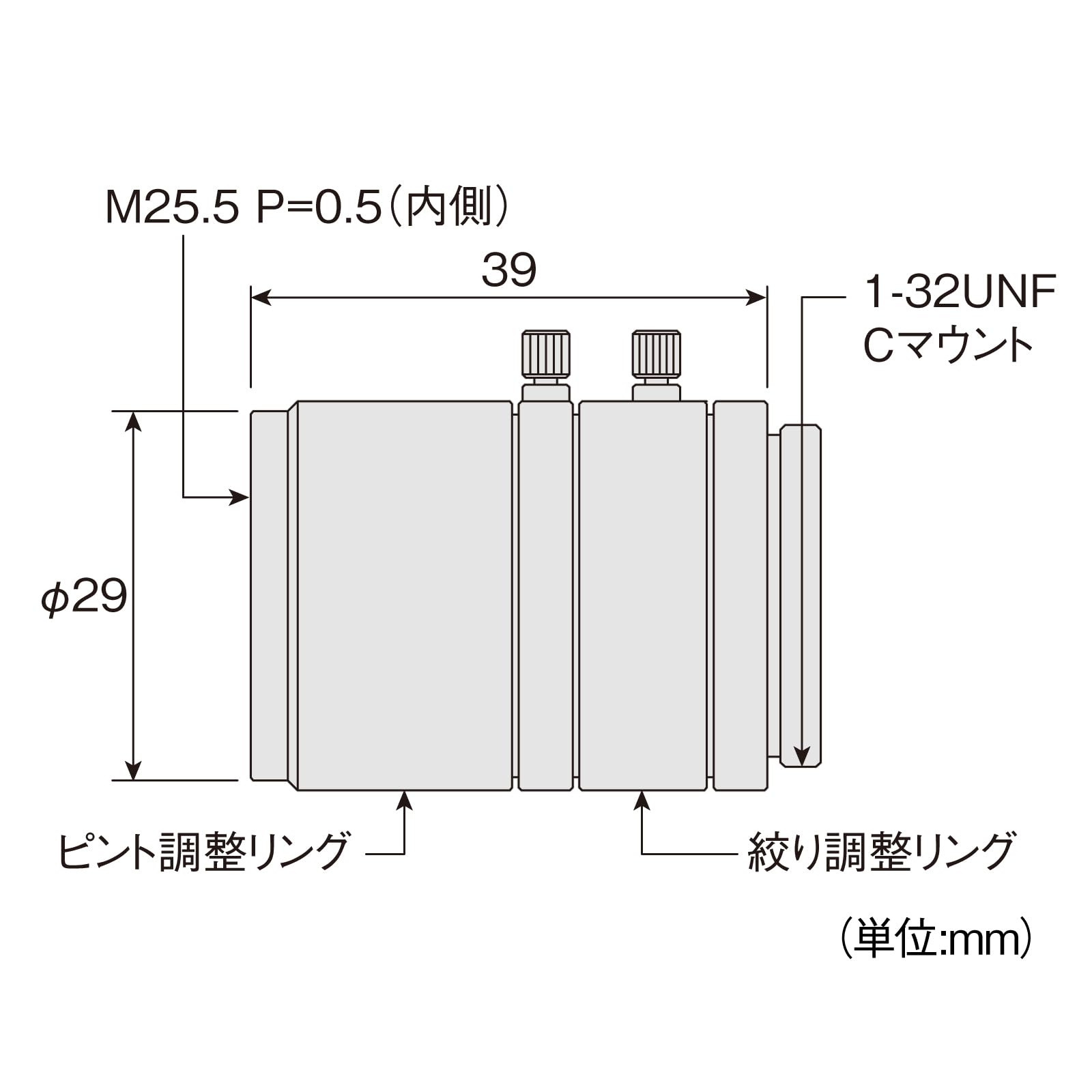 호잔 L-600 시리즈 L-600-50 C마운트 작동거리 500mm-∞ 초점거리 50mm 이미지 3